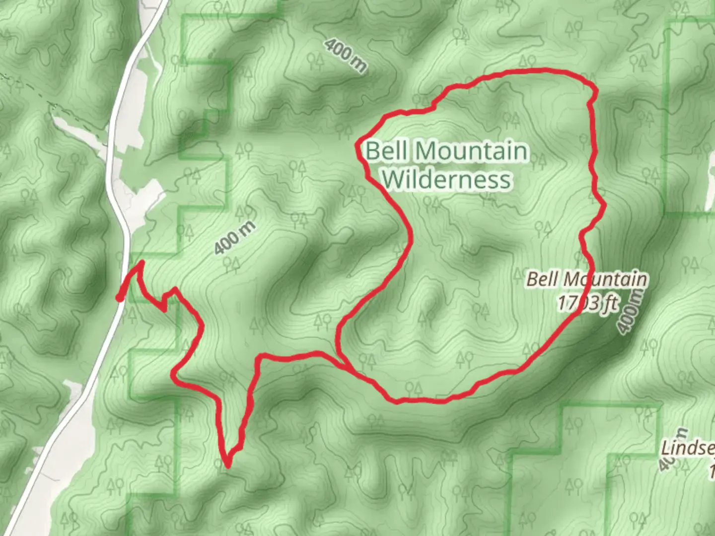 An image depicting the trail Bell Mountain Trail via Ozark Trail - Taum Sauk Section and its surrounding area.