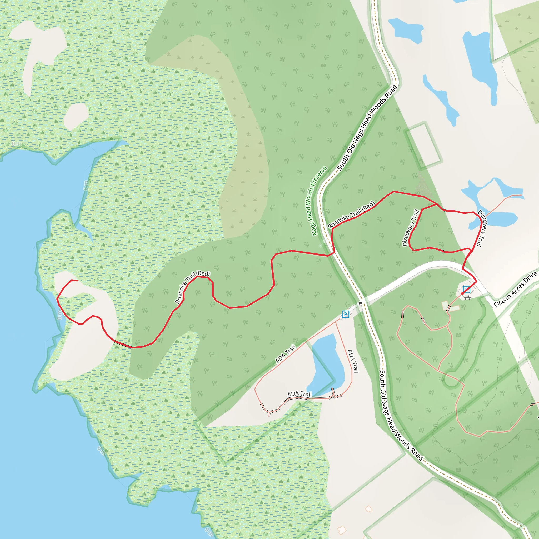 Roanoke Trail mobile static map