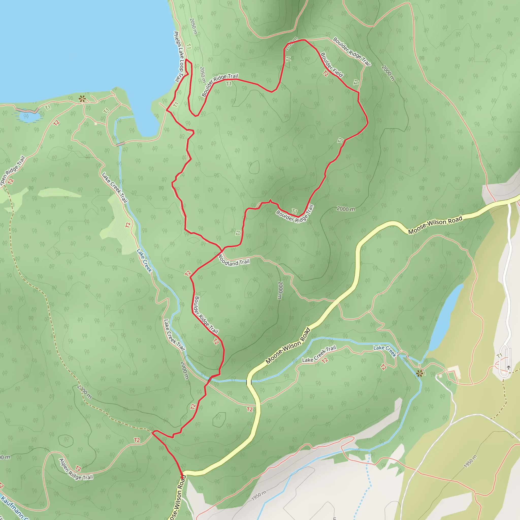 Boulder Ridge Loop Trail mobile static map