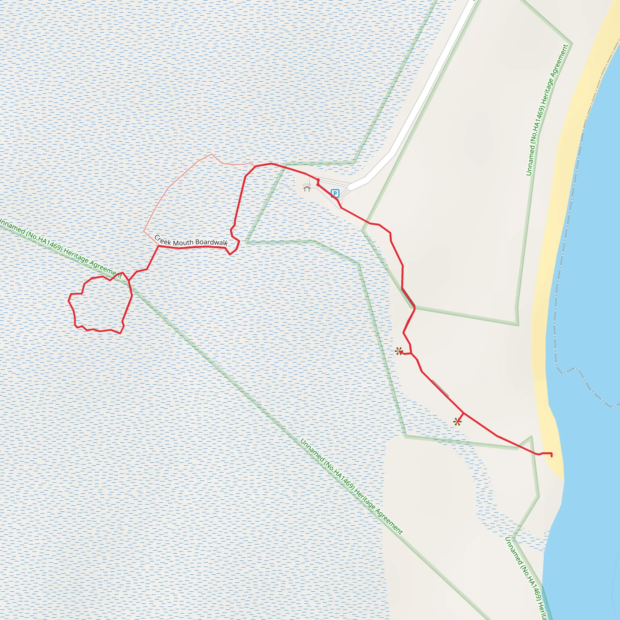 Arno Bay Estuary Boardwalk mobile static map