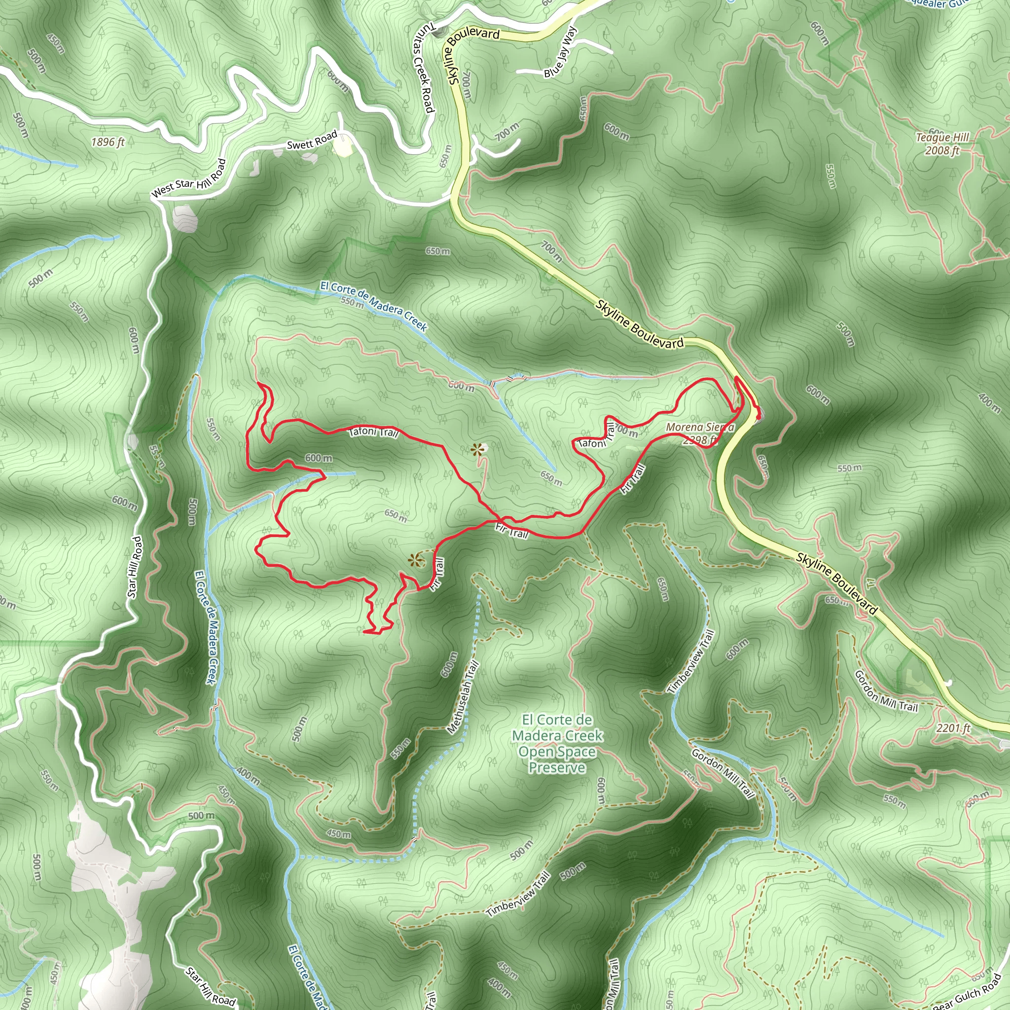 Tafoni Trail and Resolution Loop Trail mobile static map