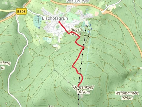 Schneeloch and Ochsenkopf Wahrzeichenfelsen via Fraenkischer Gebirgsweg Teil