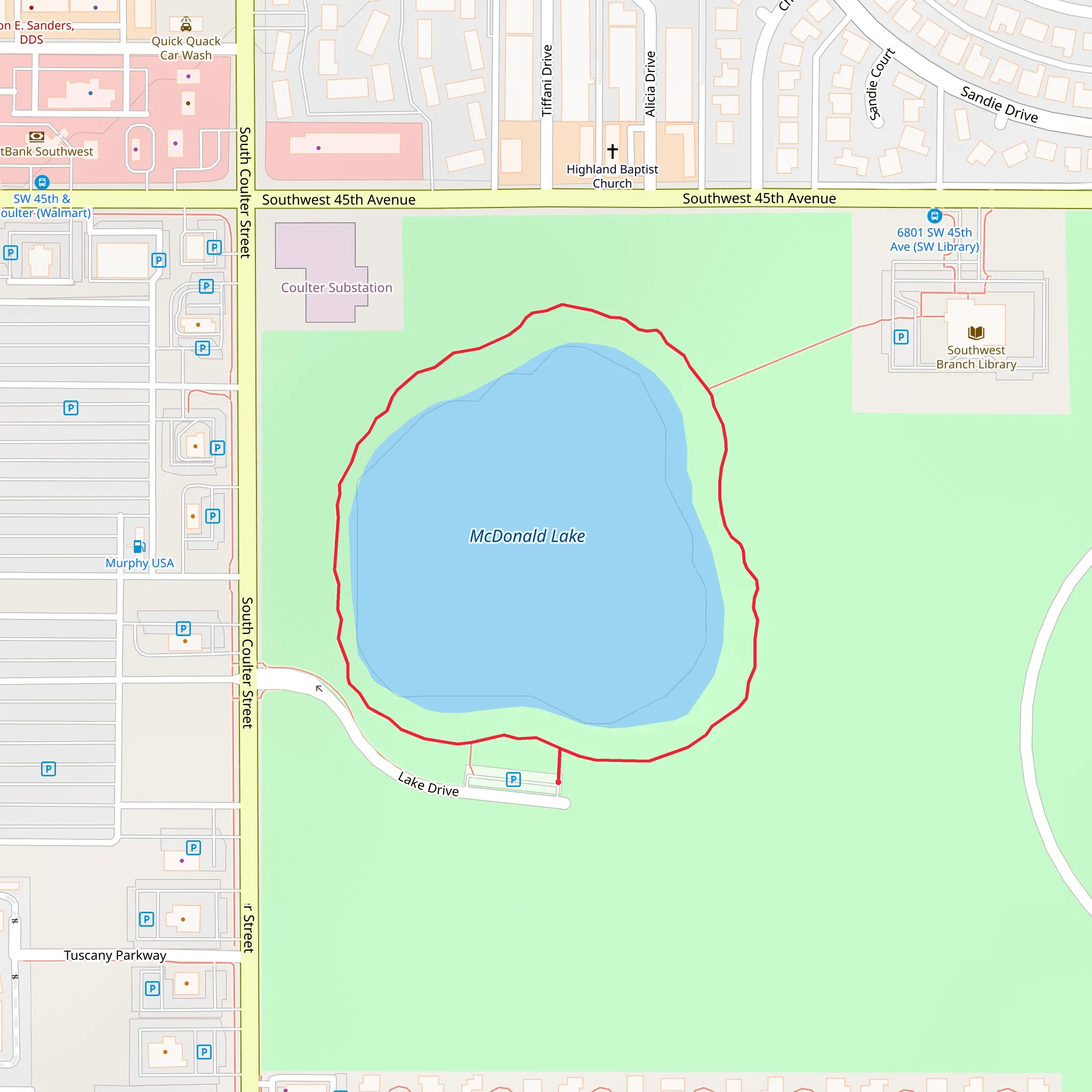McDonald Lake Loop mobile static map