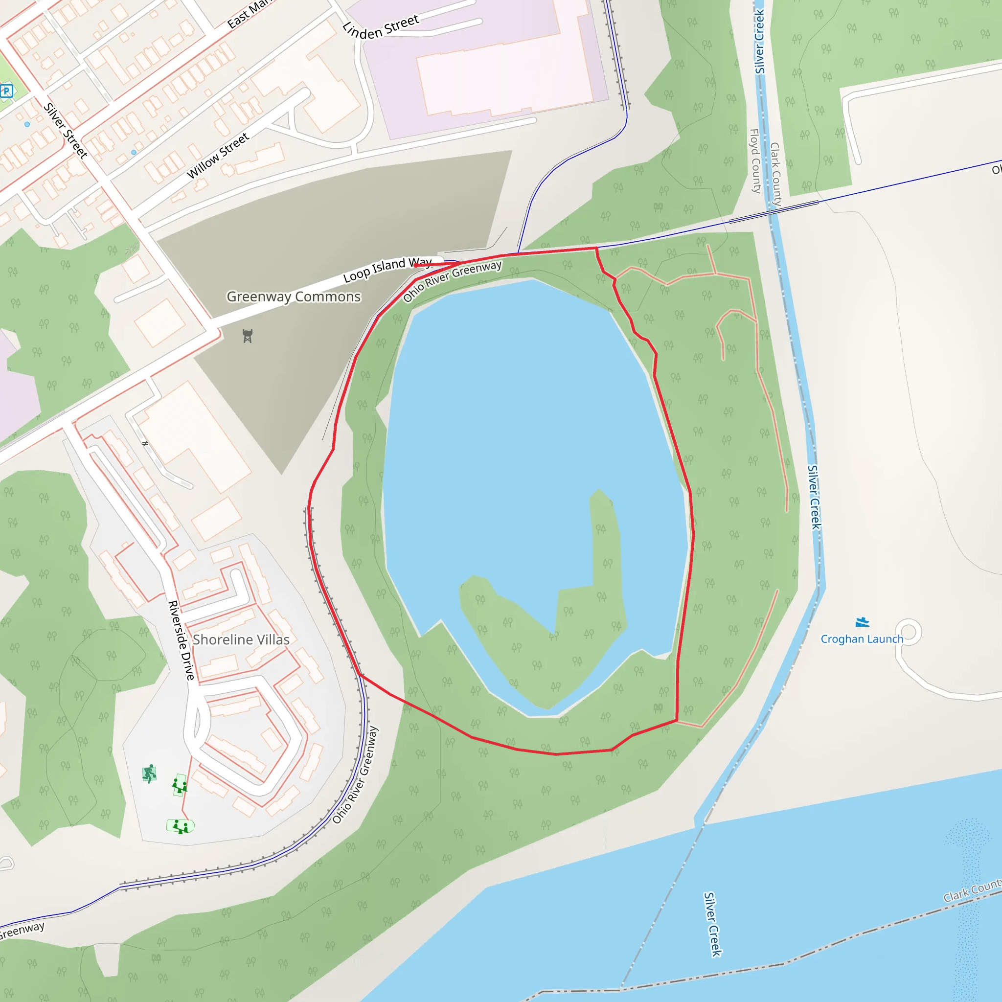 Loop Beside Silver Creek mobile static map