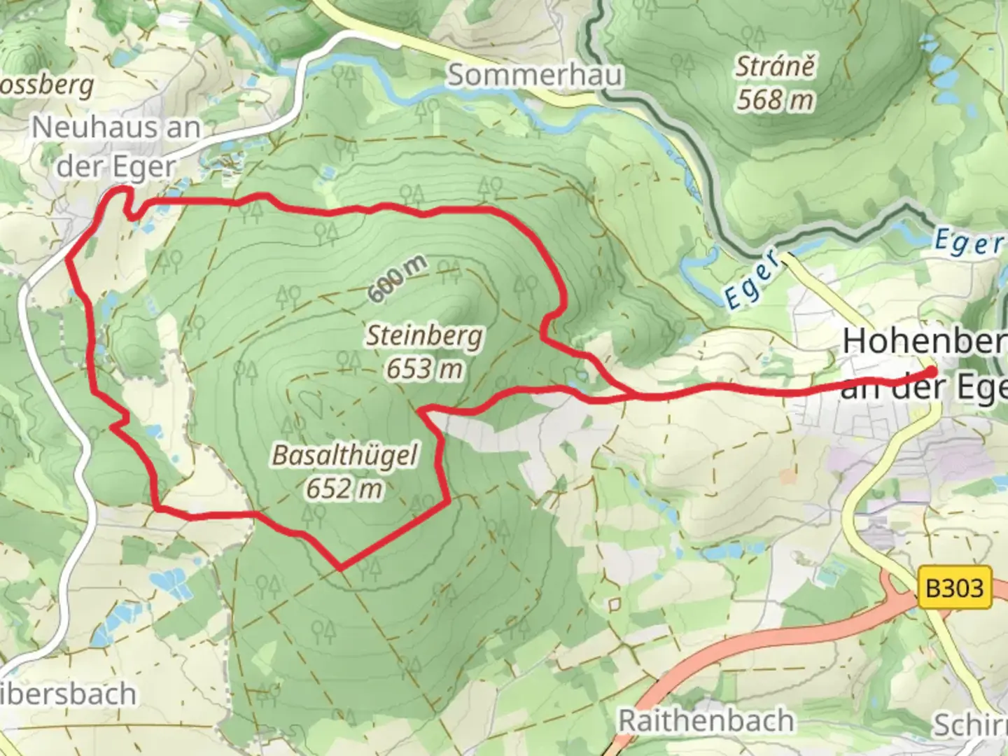 An image depicting the trail Hohenberg 3 and its surrounding area.