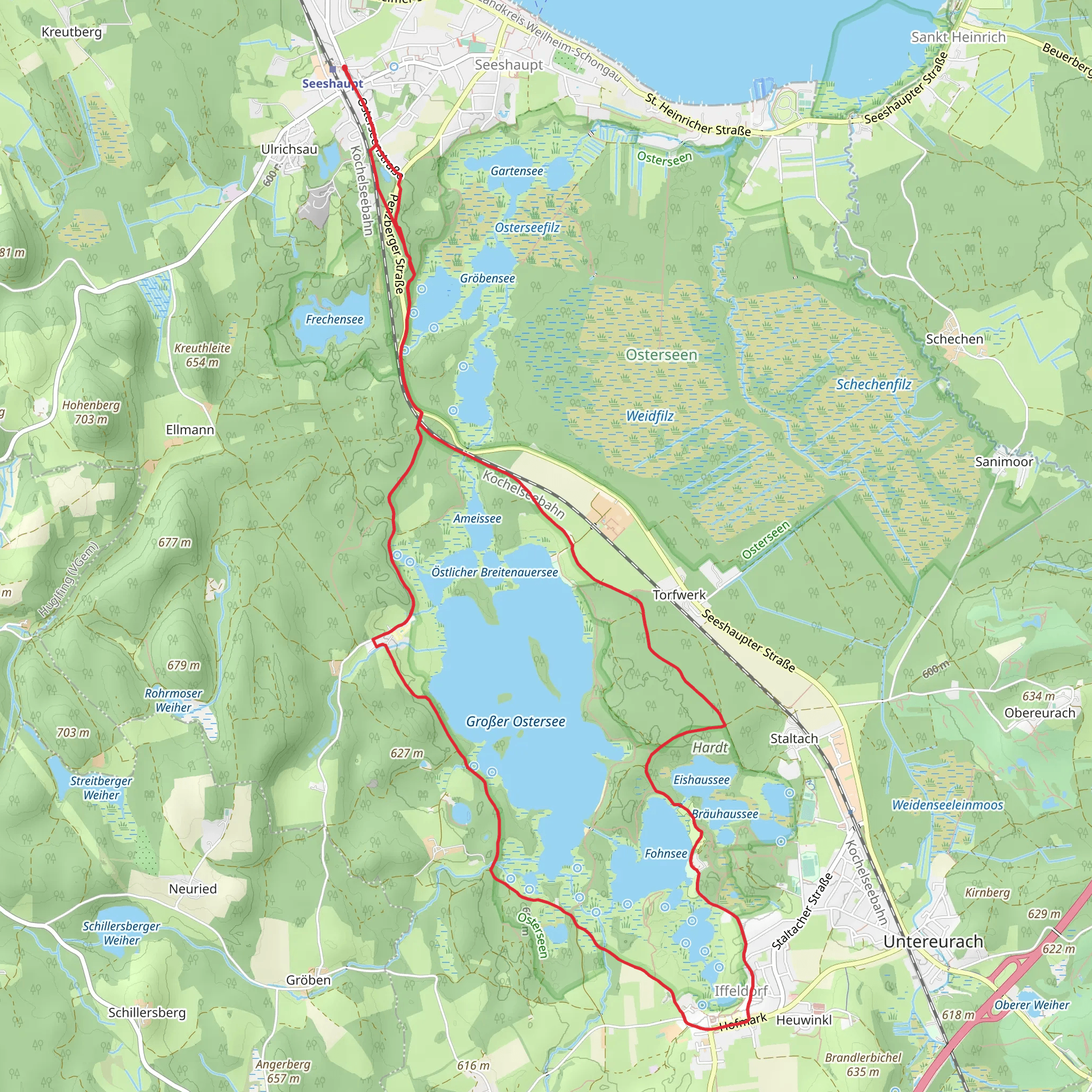 Grober Ostersee Loop mobile static map