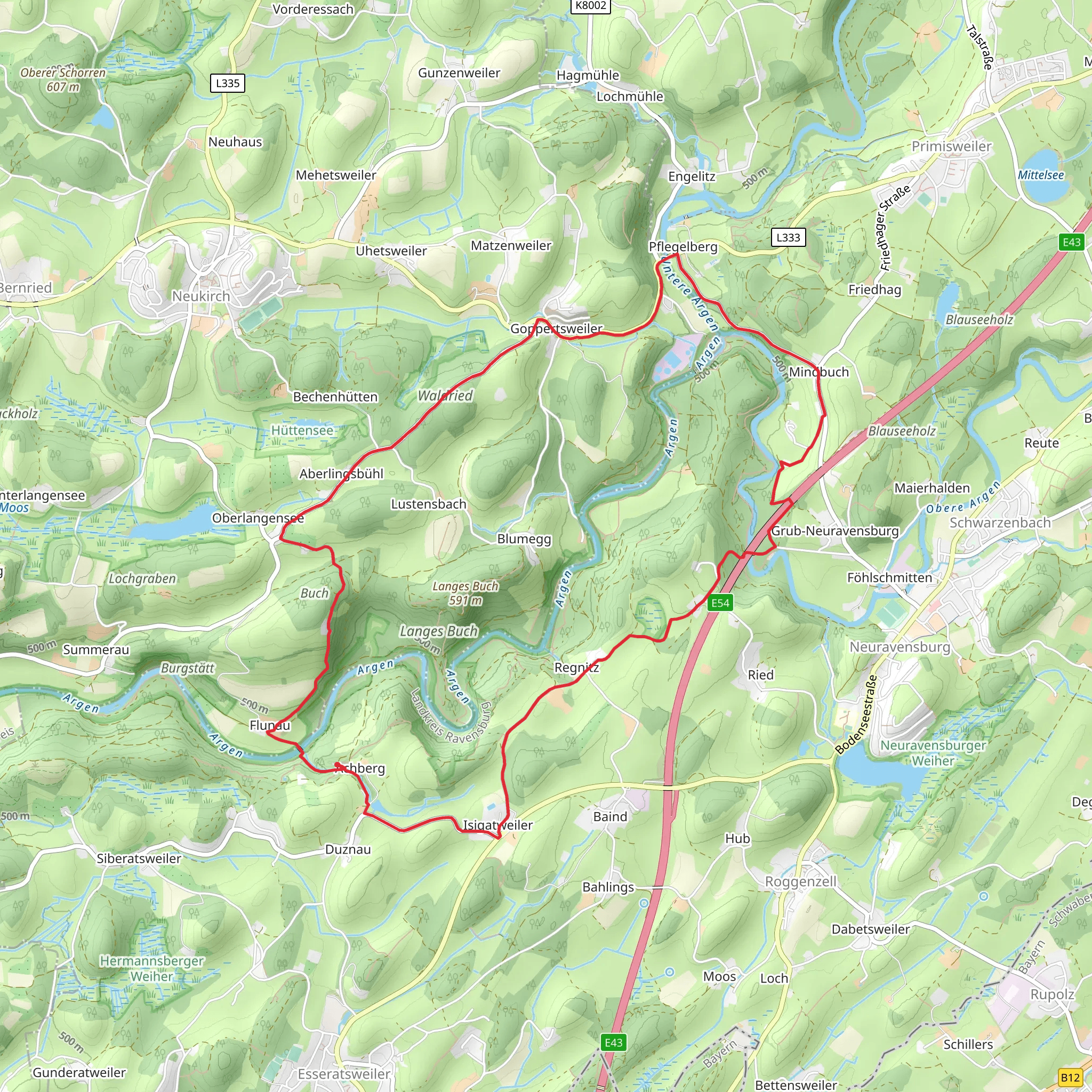 Martinusweg and Regnitz Loop mobile static map
