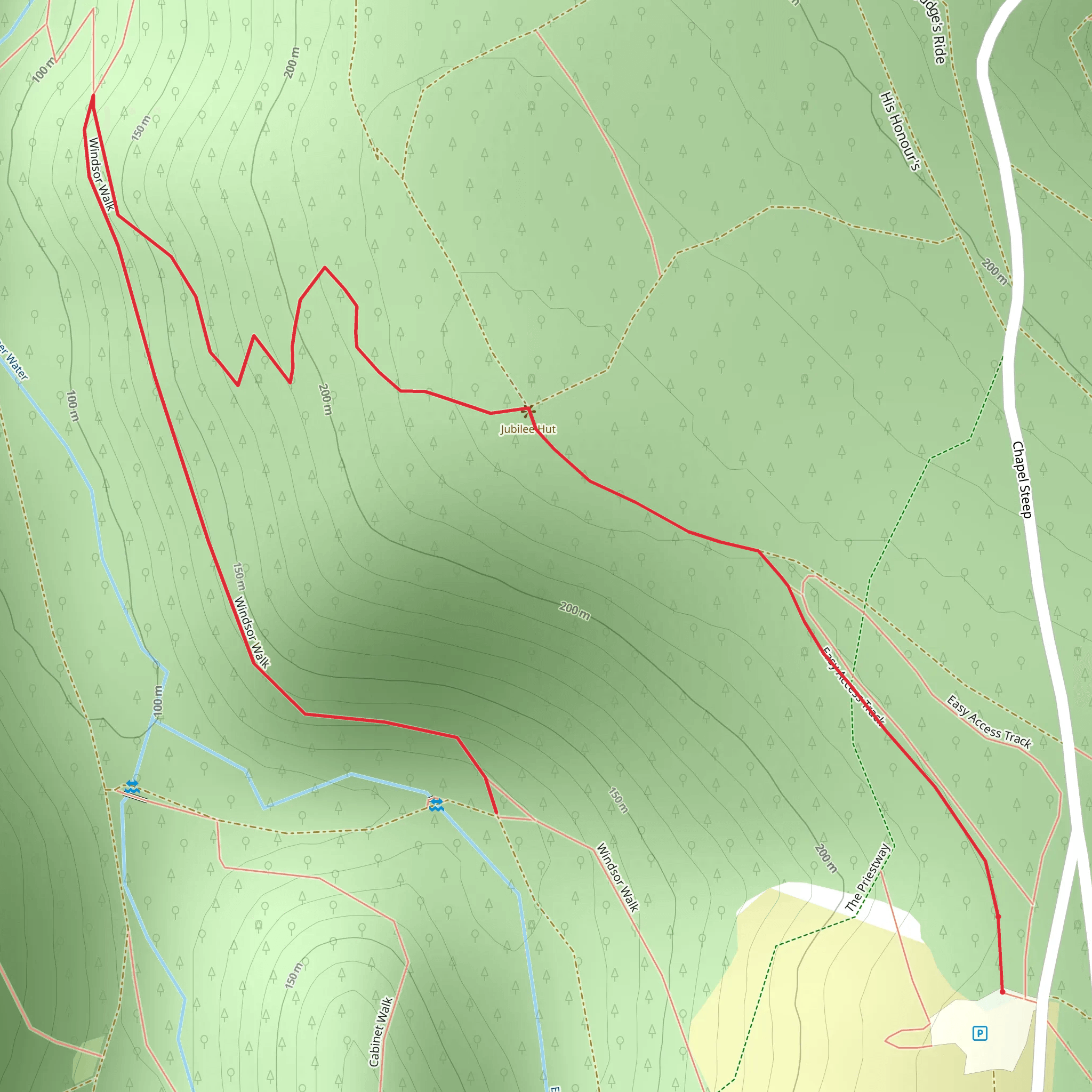 Webber's Post and Jubilee Hut Walk mobile static map