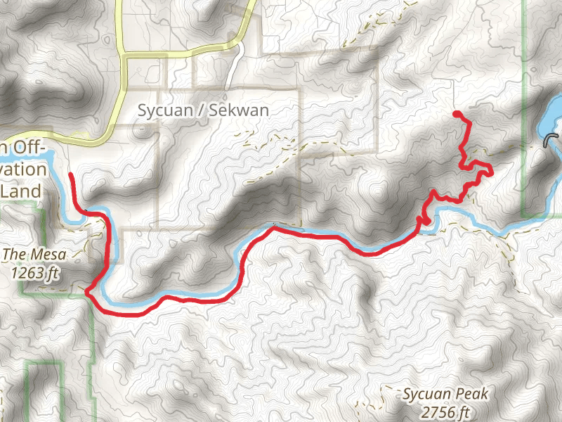Sweetwater River via Sloane Canyon Road
