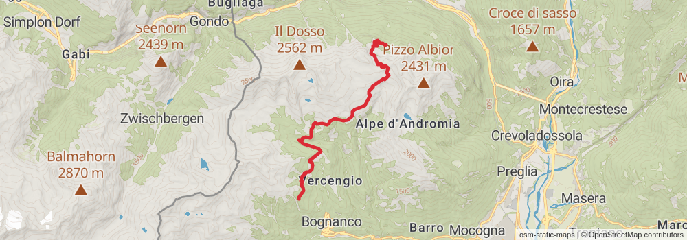 Sentiero Italia - Alps Section stage 120 Map
