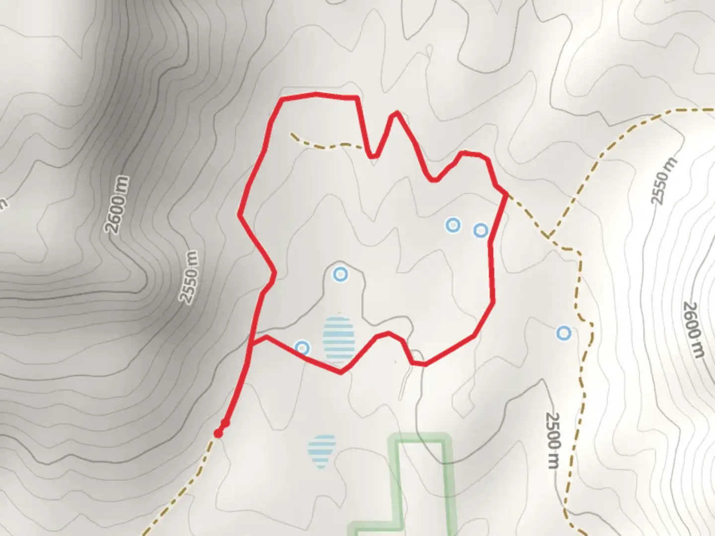 An image depicting the trail Georges Lake Tank and George Spring Loop and its surrounding area.