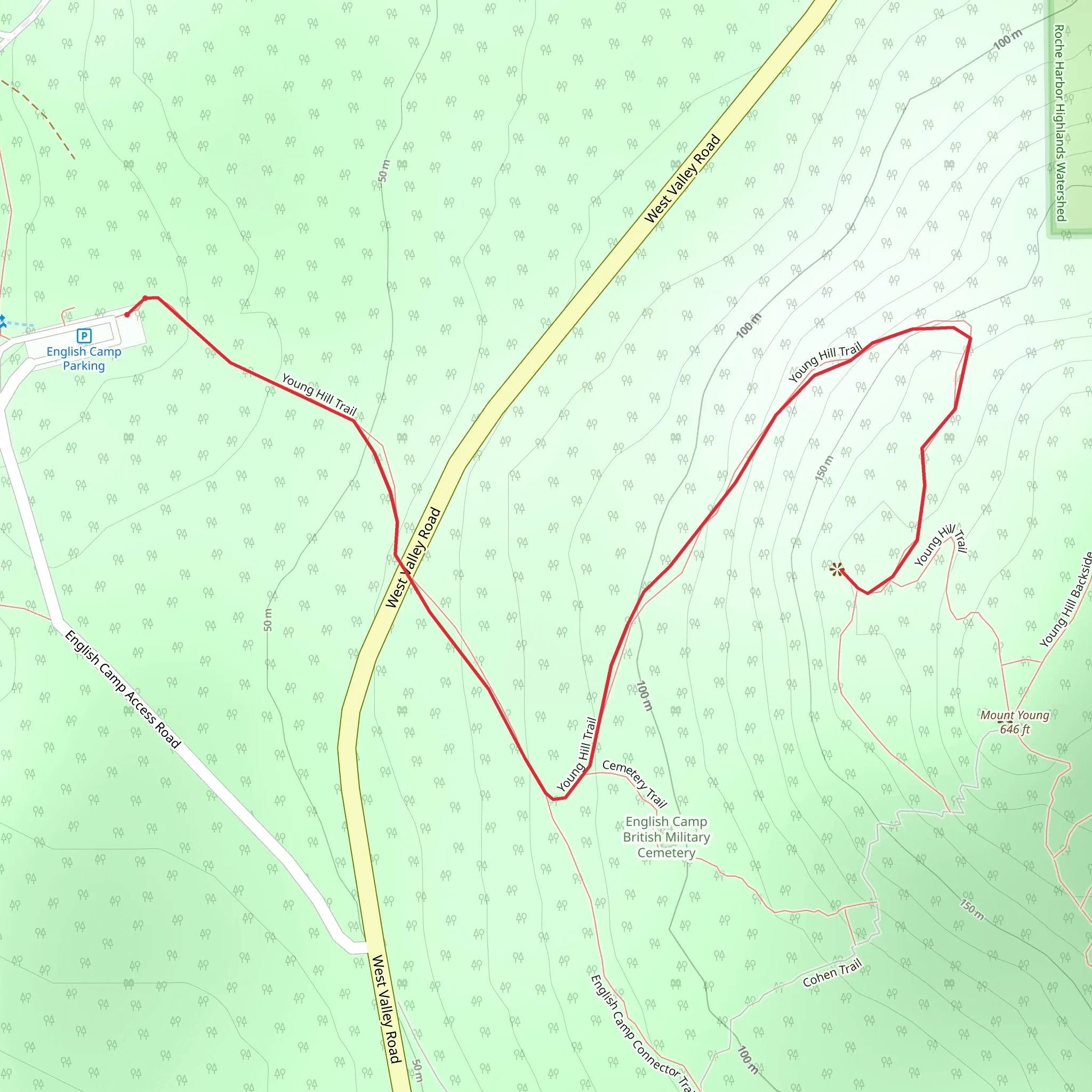 Young Hill Viewpoint mobile static map