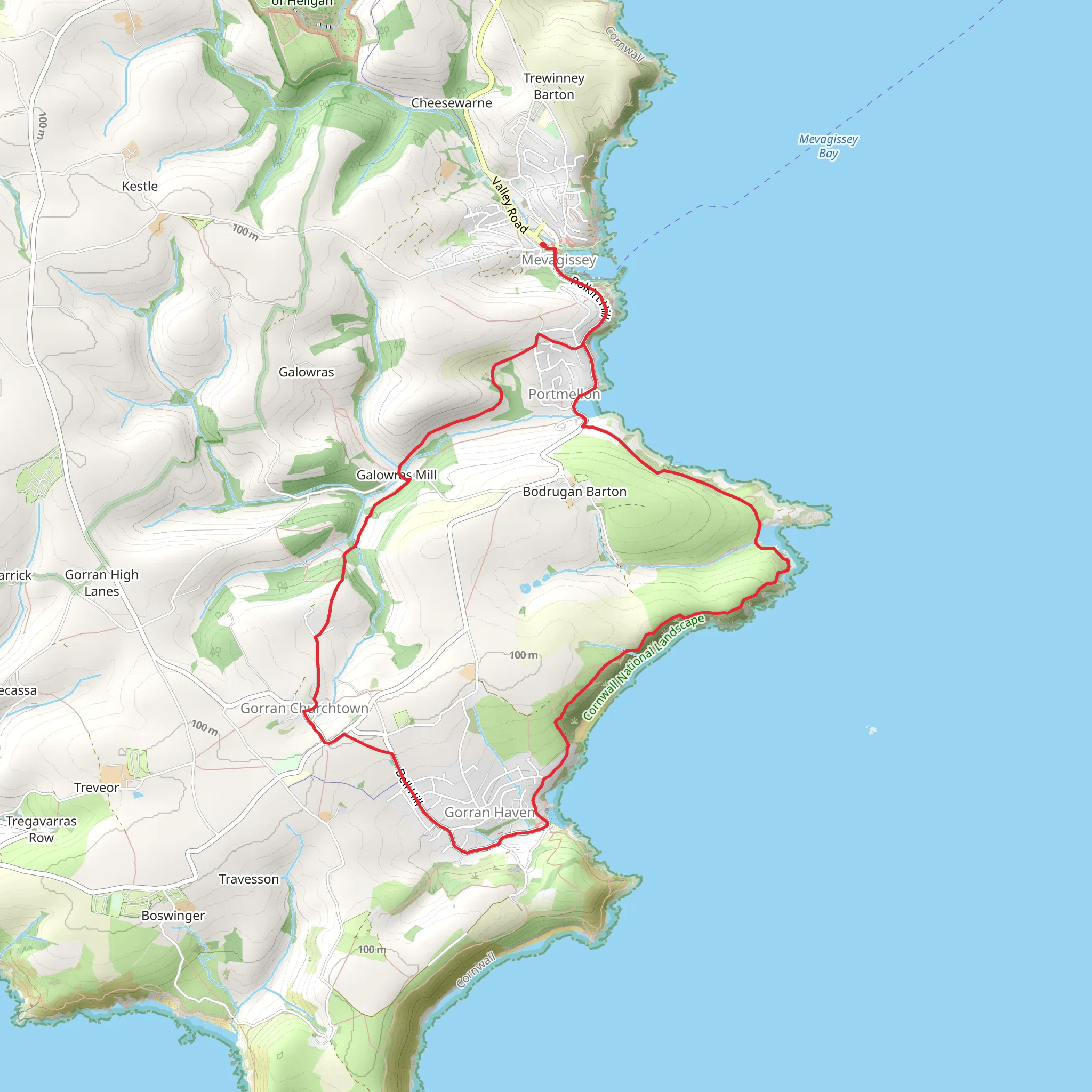 Gorran Haven Beach mobile static map