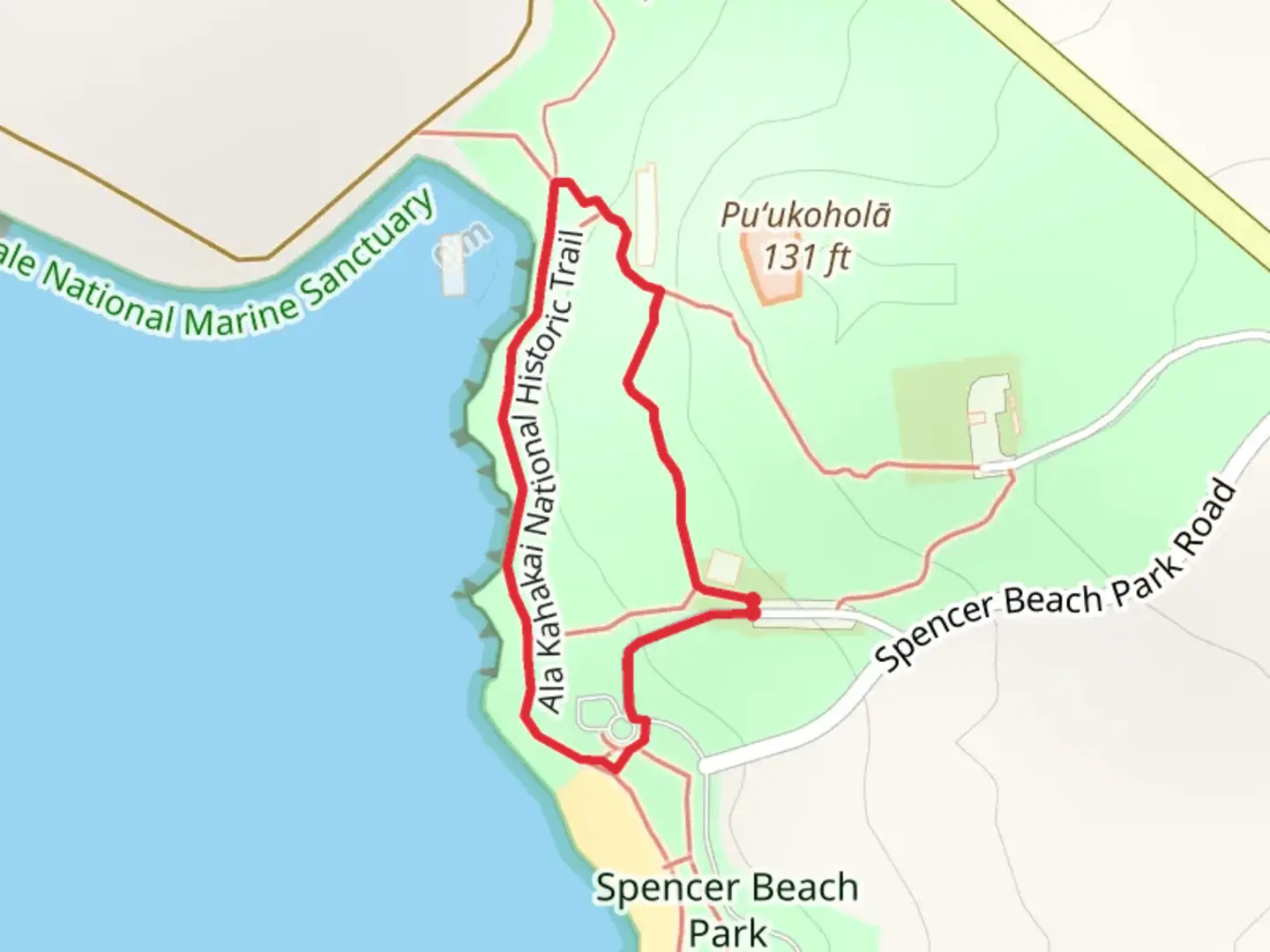 An image depicting the trail Ala Kahakai National Historic Loop Trail and its surrounding area.