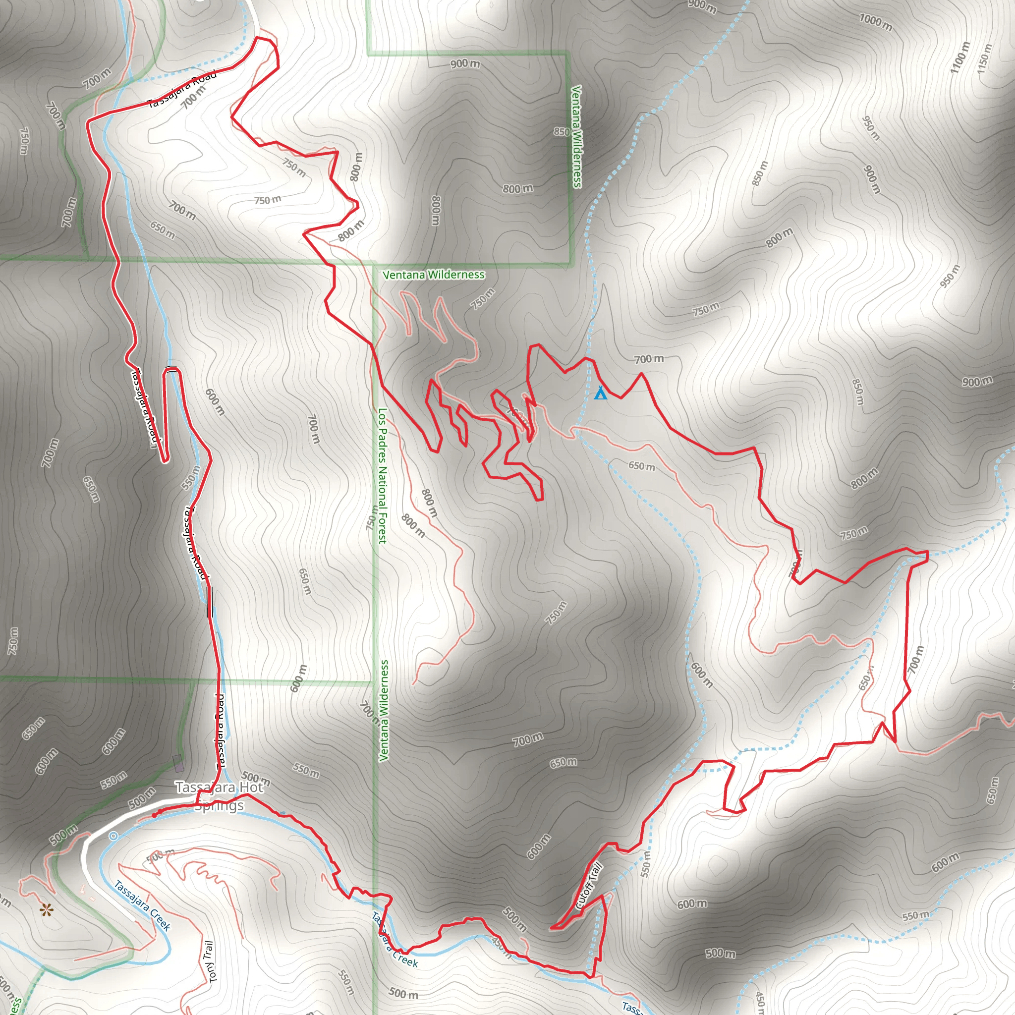 Tassajara Path and Horse Pasture Trail mobile static map