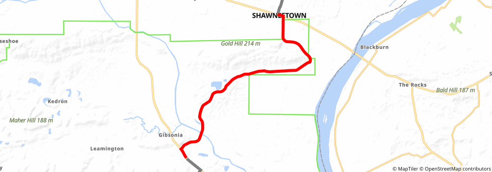 American Discovery Trail South Route stage 119 Map