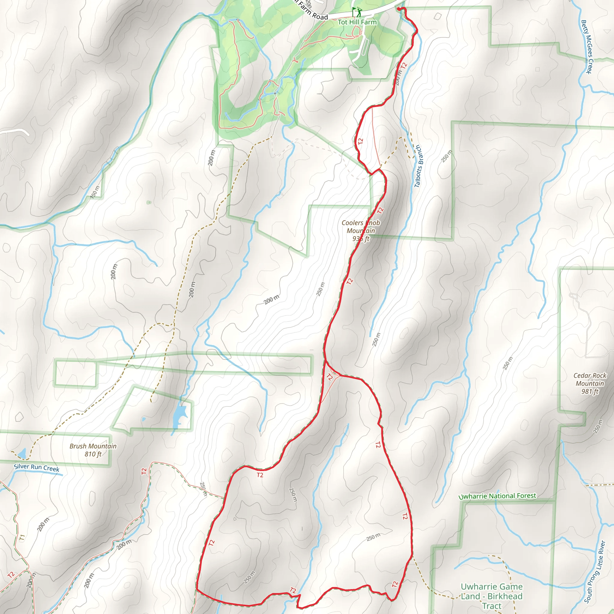 Coolers Knob Mountain Loop mobile static map