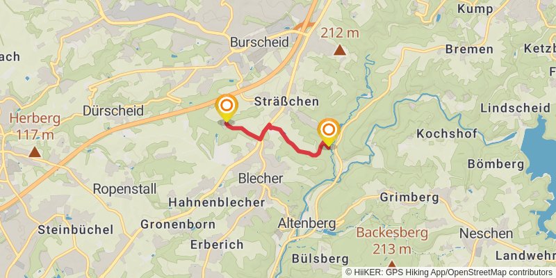 Bergischer Weg alt 2 Map