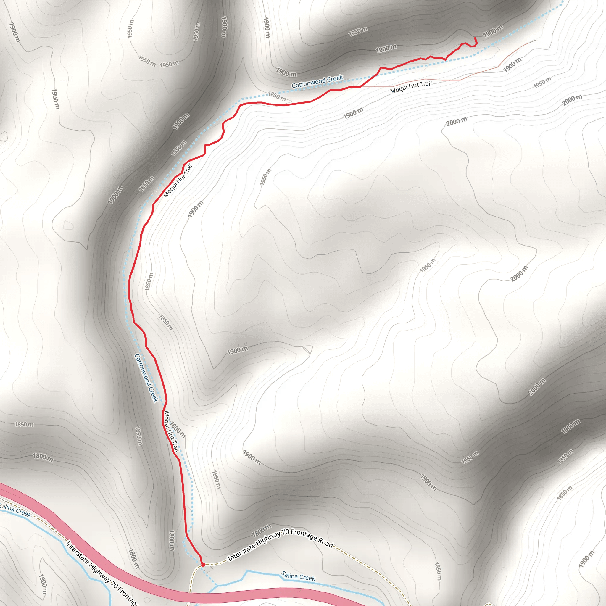 Cottonwood Creek mobile static map