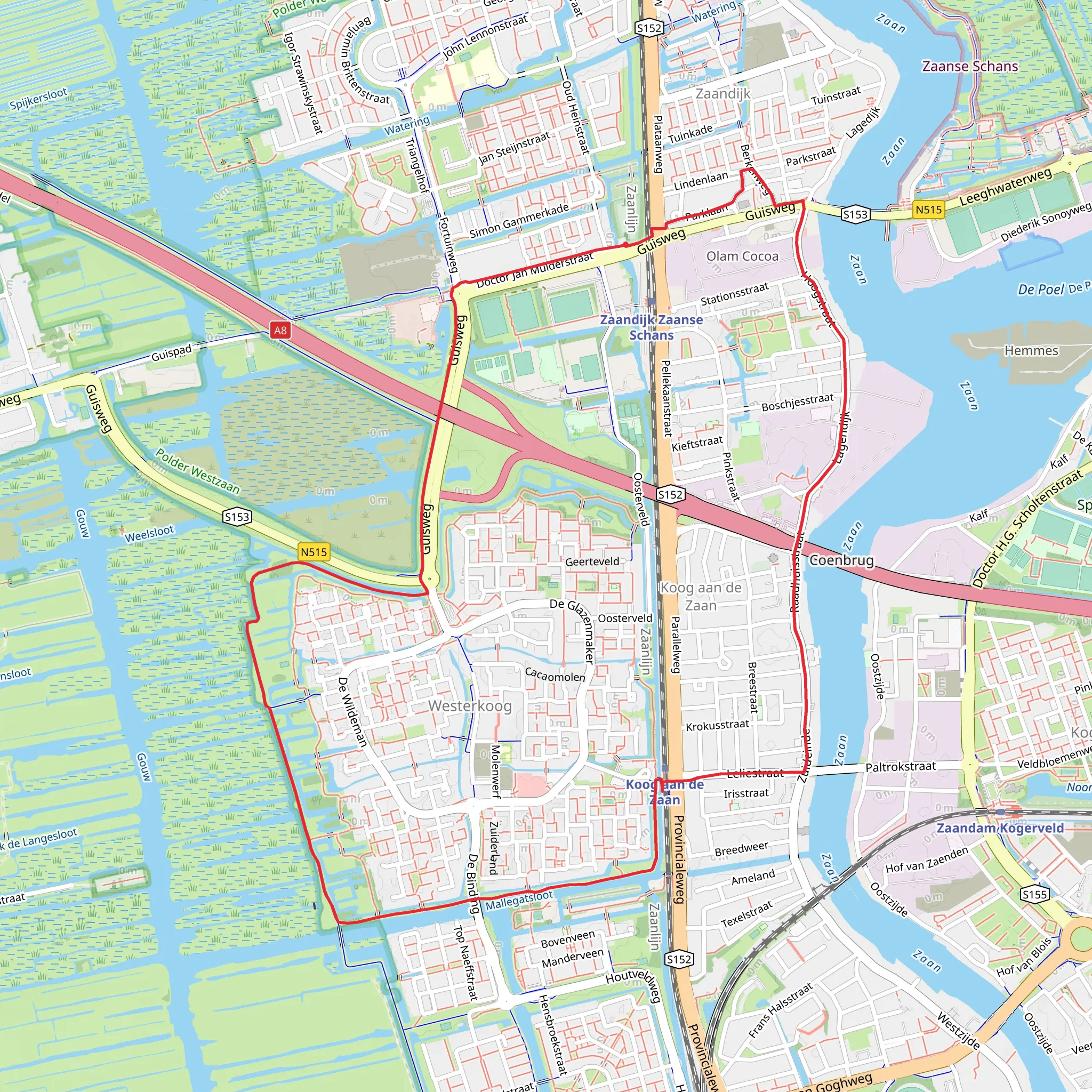 Mallegatsloot via Rondje Gouw mobile static map