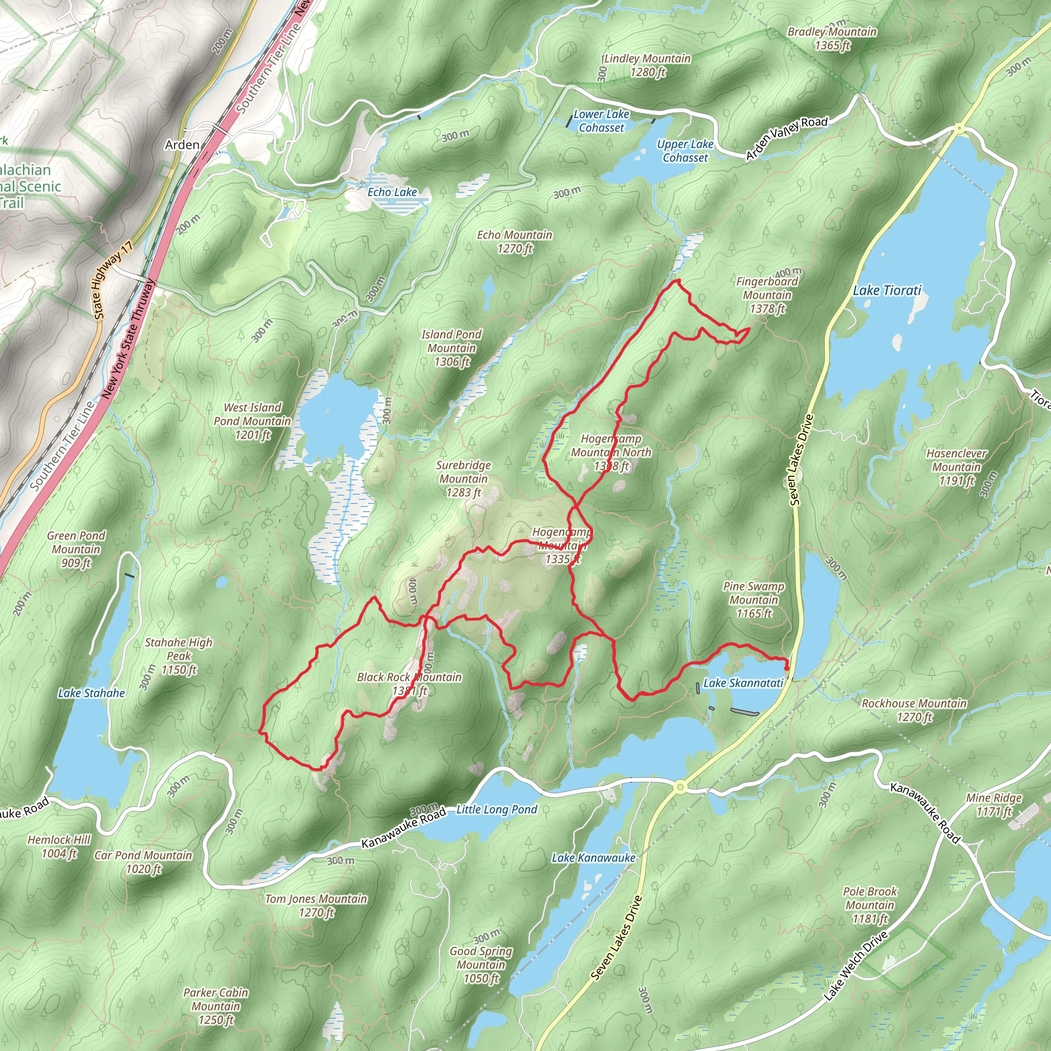 Black Rock - Hogencamp Mountain Loop mobile static map