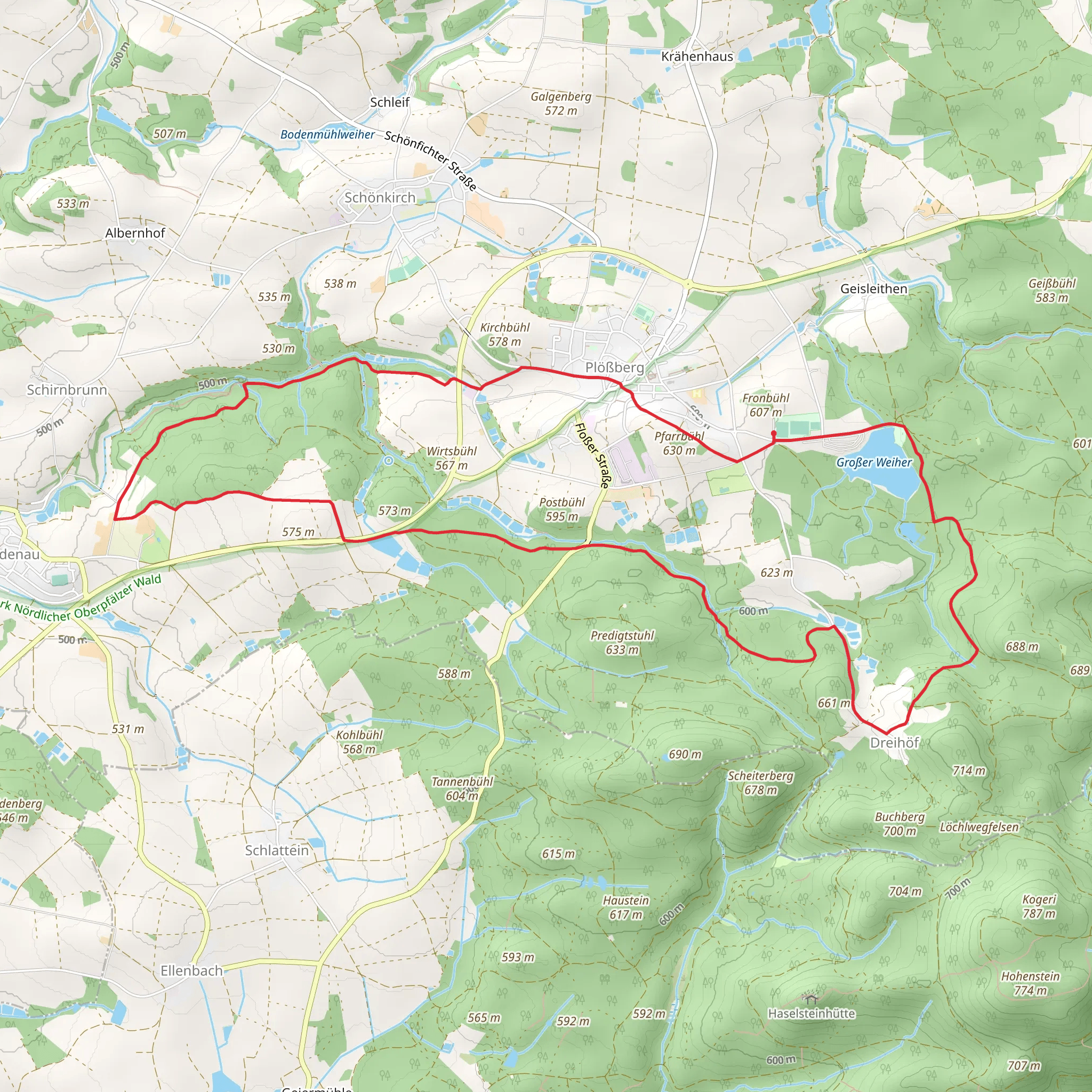 Grosser Weiher via Ringweg mobile static map