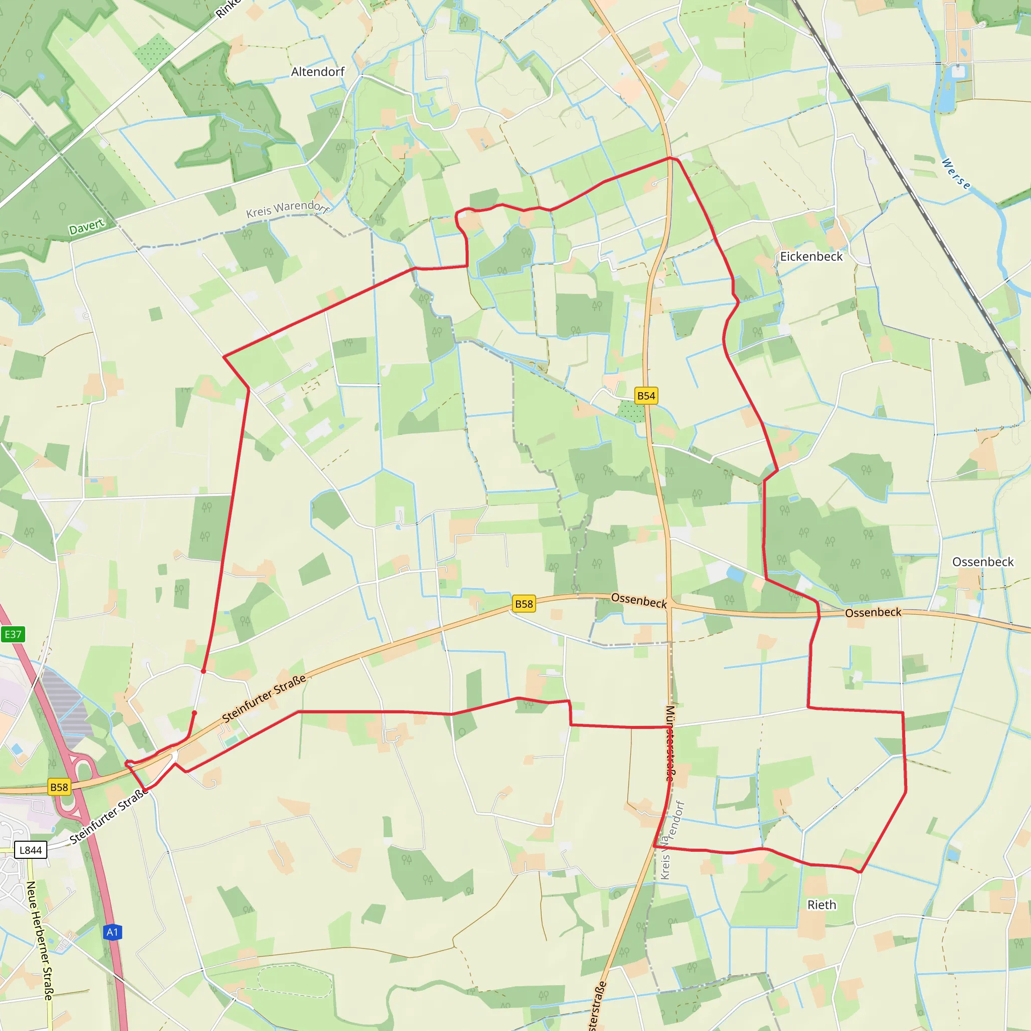 Ascheberg East Loop mobile static map
