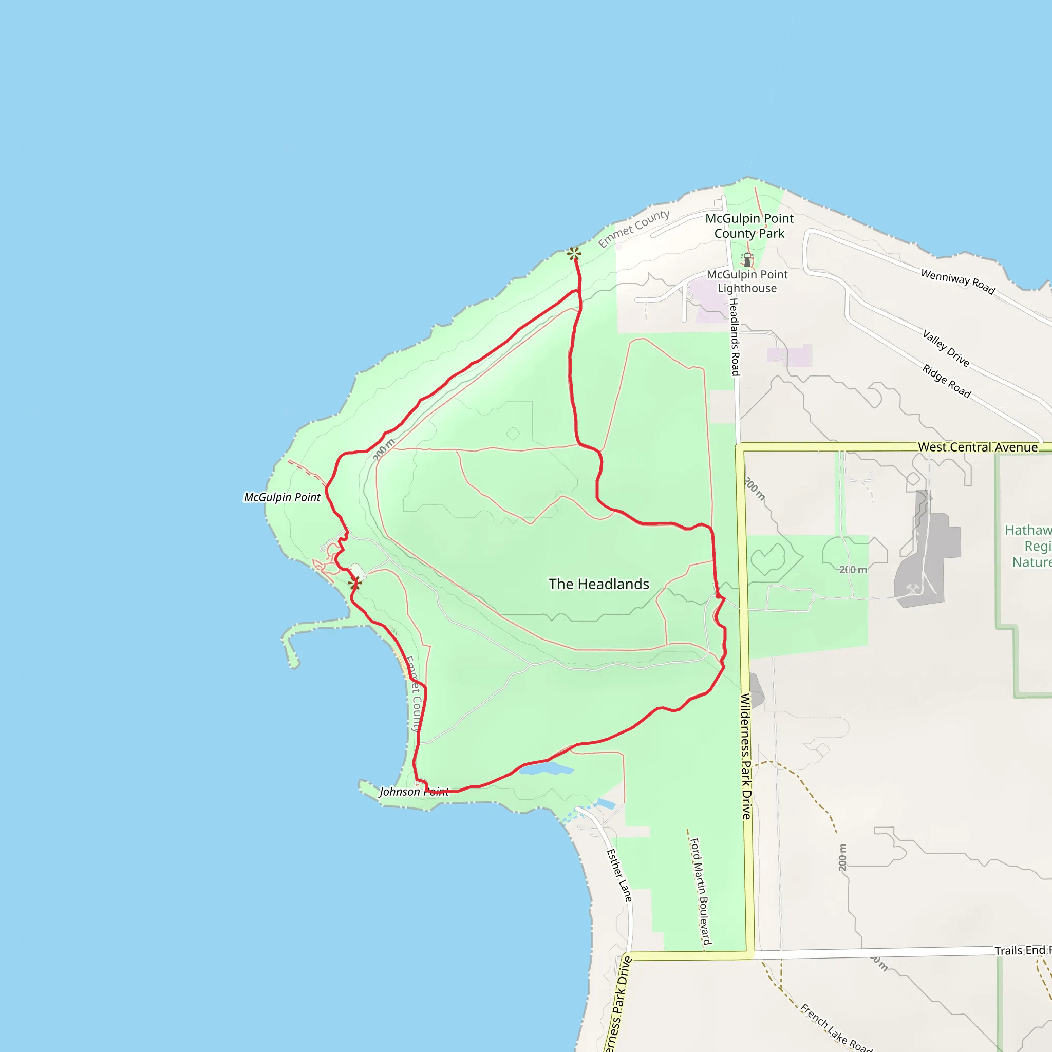 The Headlands Loop mobile static map
