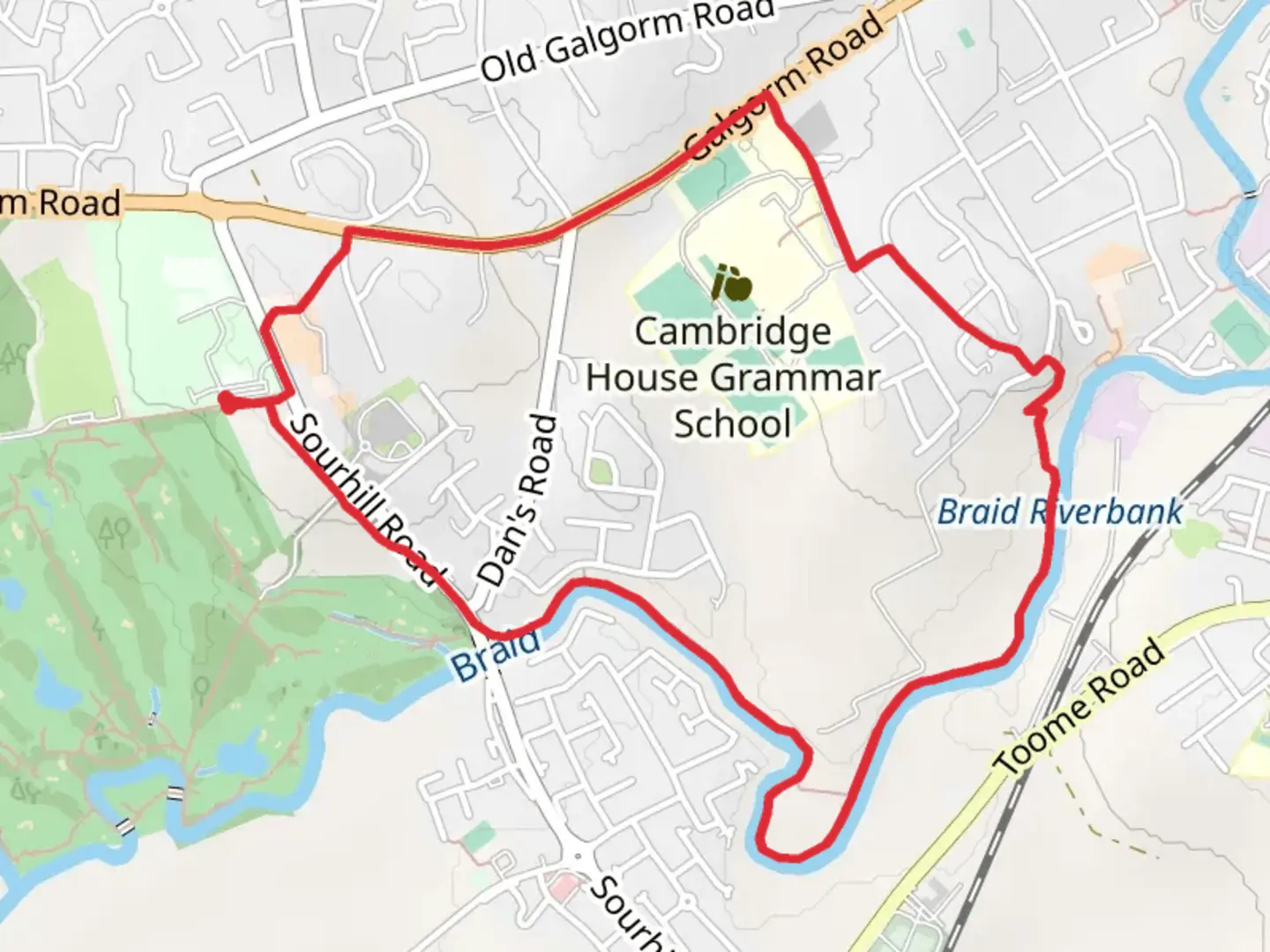 An image depicting the trail Tullaghgarley Bridge and its surrounding area.