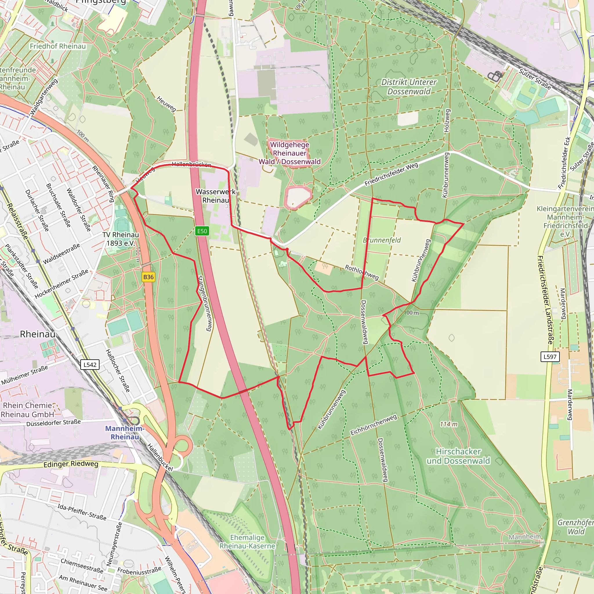 Dessenwald Rundweg mobile static map