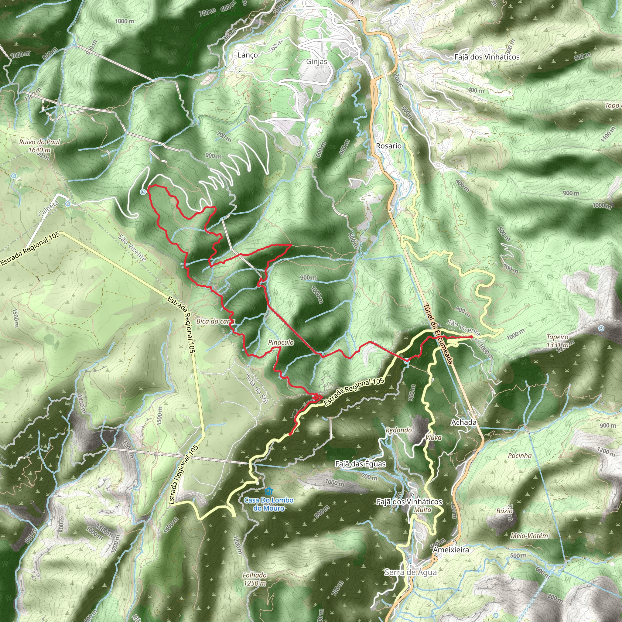 PR 17 Caminho do Pináculo and Folhadal mobile static map