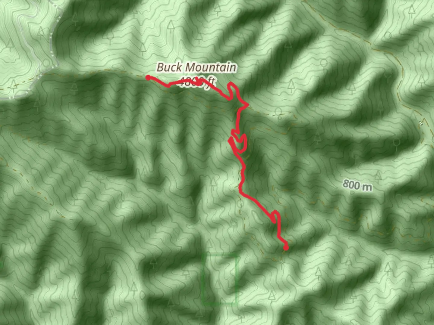 An image depicting the trail Buck Mountain Trail and its surrounding area.