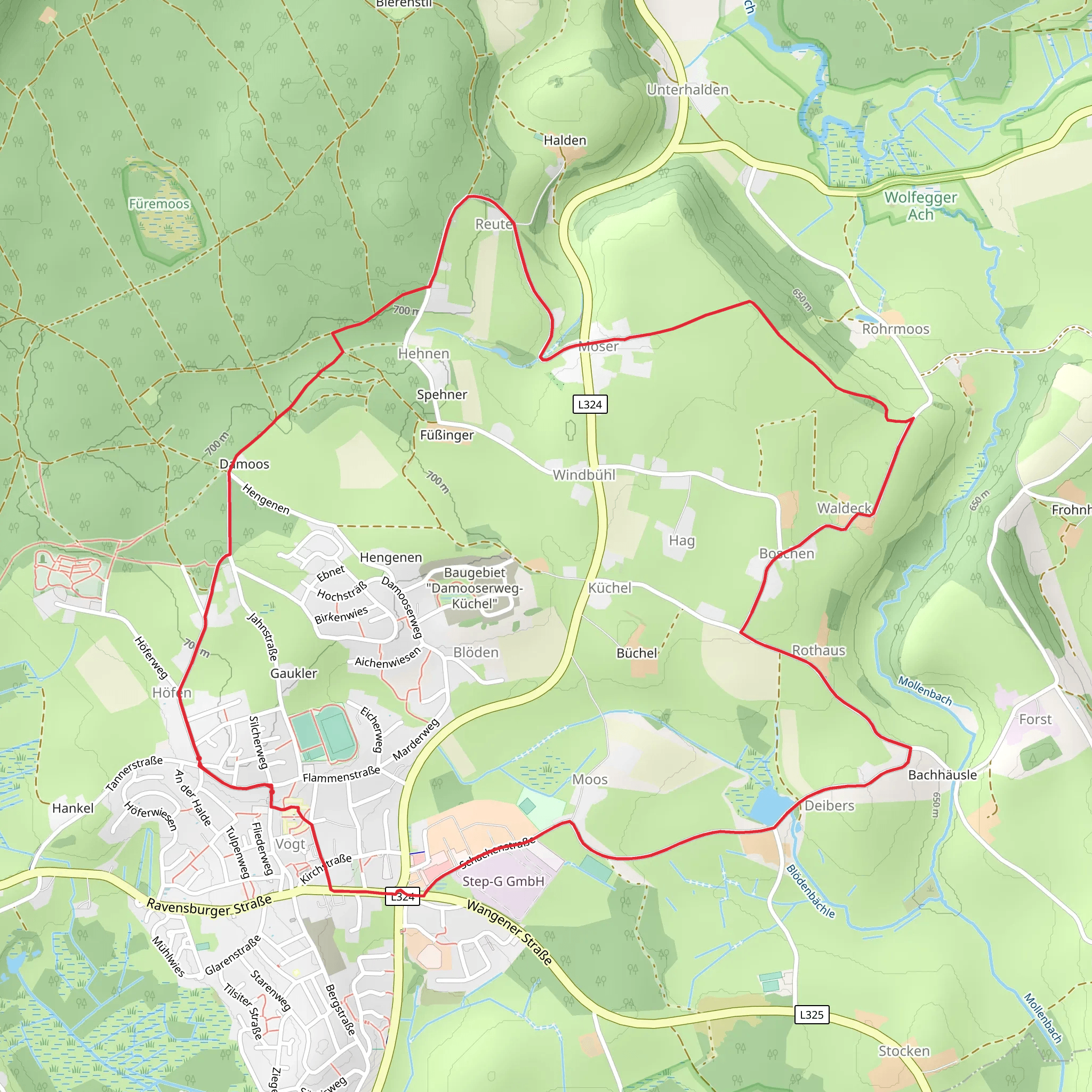 Waldeck - Vogt and Vogter Sonnenweg mobile static map
