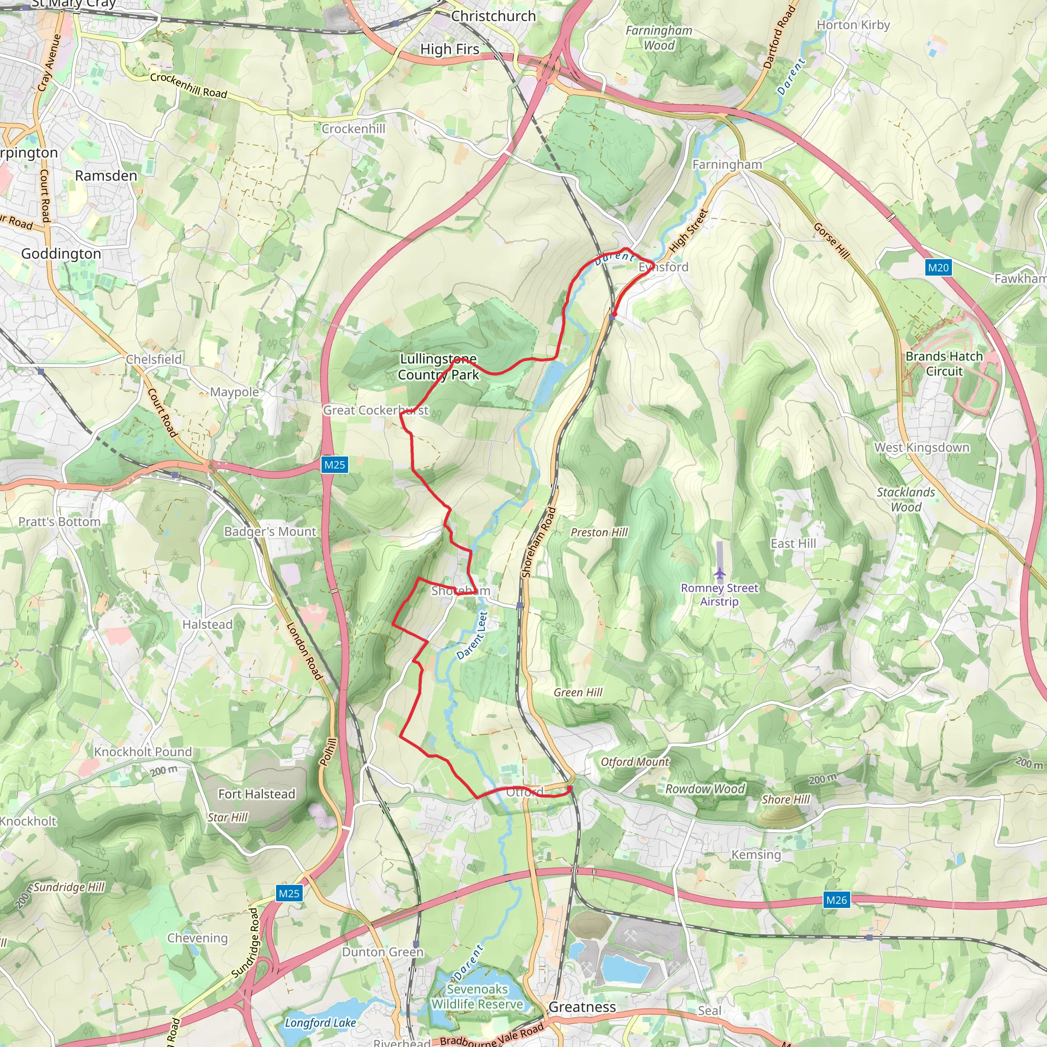 Lullington Country Park via Millenium Footpath mobile static map