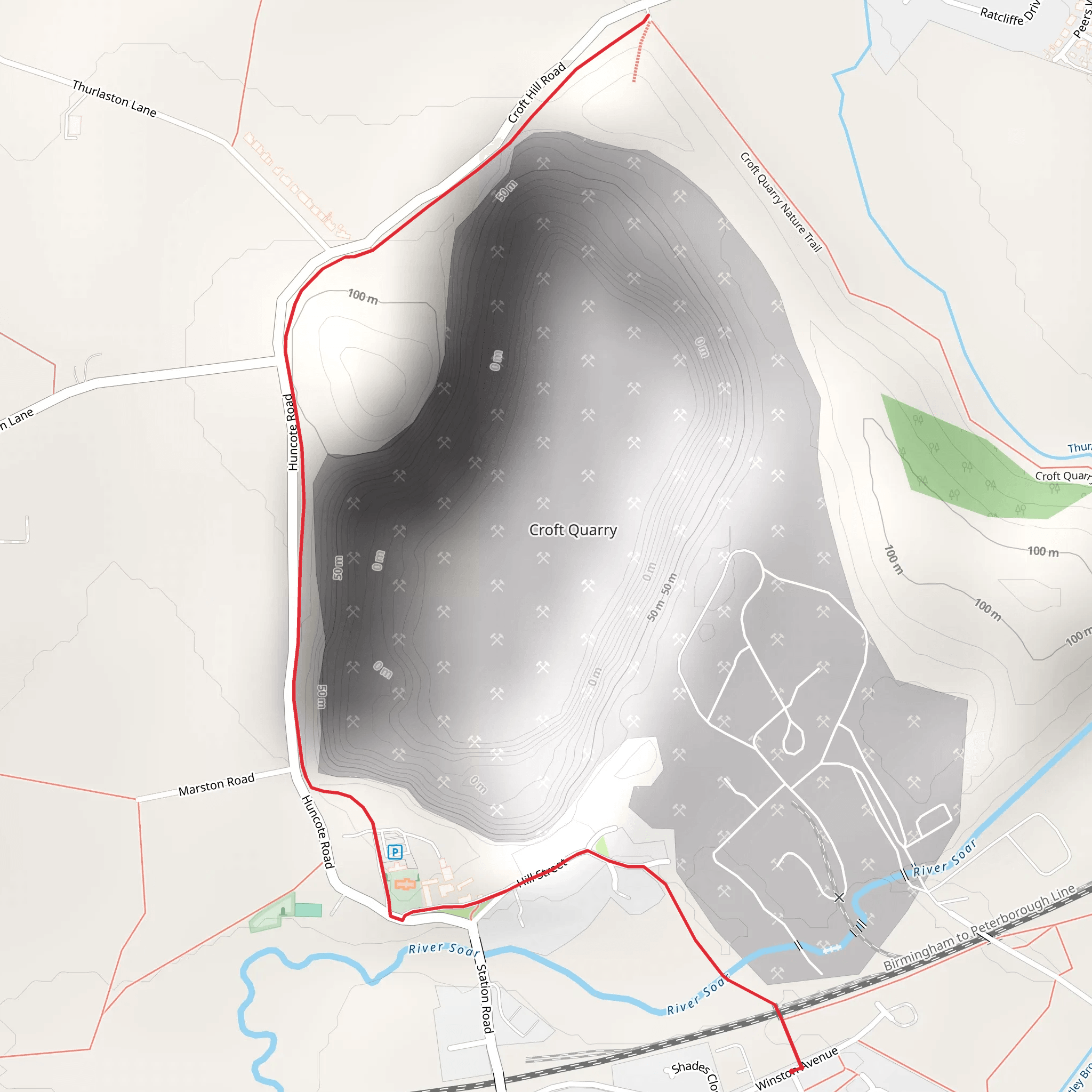Croft Hill and Quarry Walk mobile static map