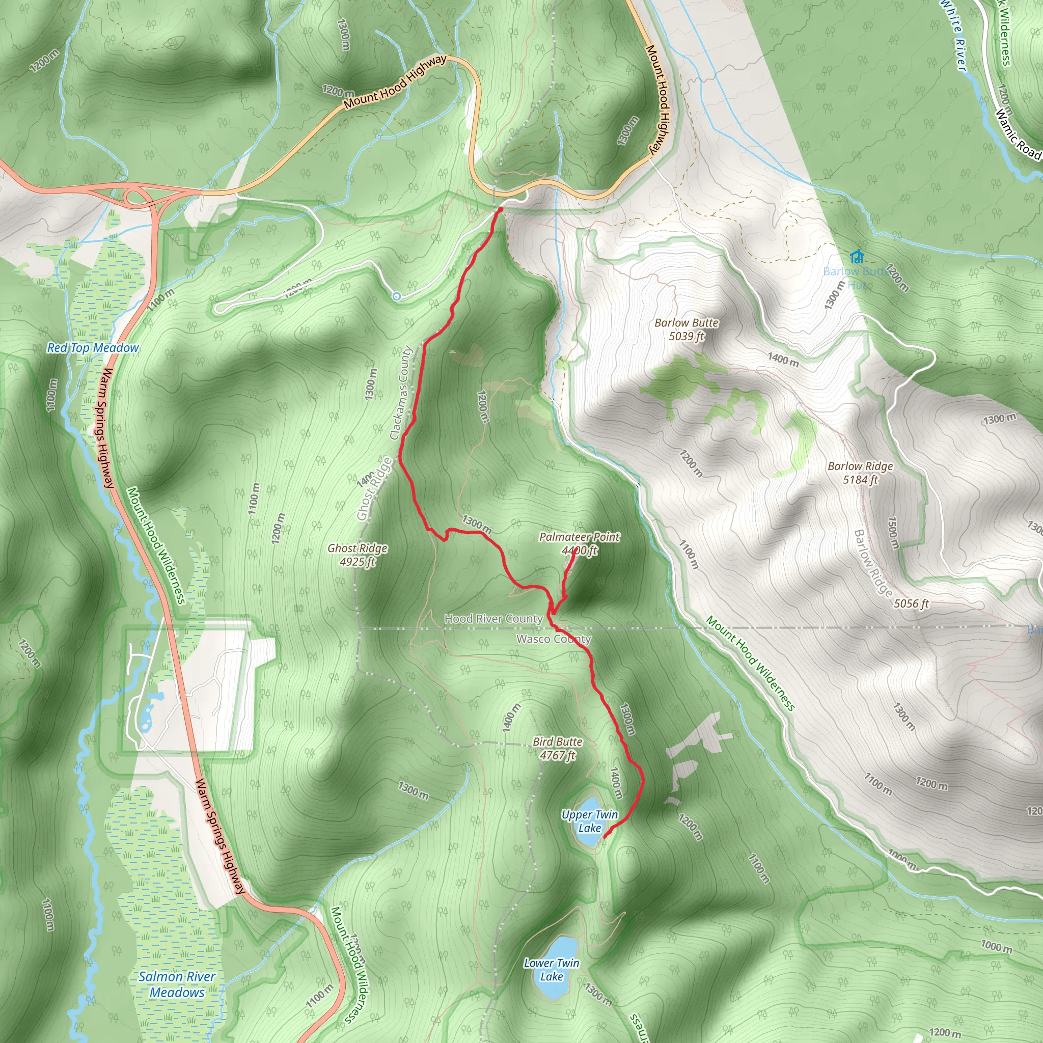 Palmeteer Trail mobile static map