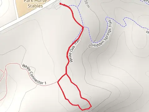 White Oak Trail via Hidden Springs Trail