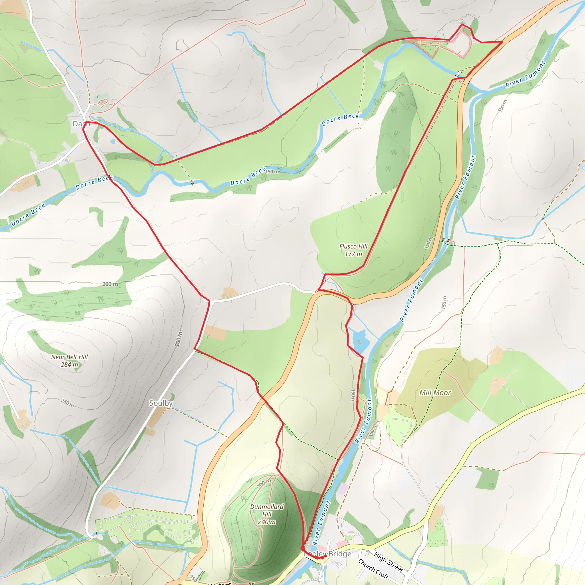 Ullswater Way - Dalemain Loop mobile static map