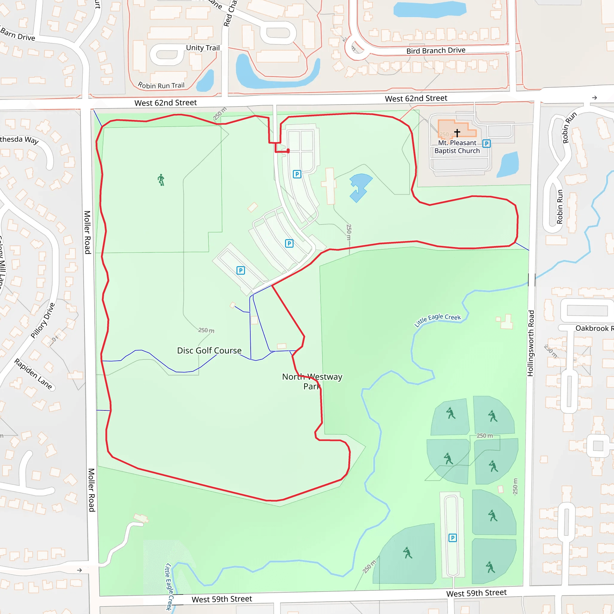 North Westway Park Loop mobile static map