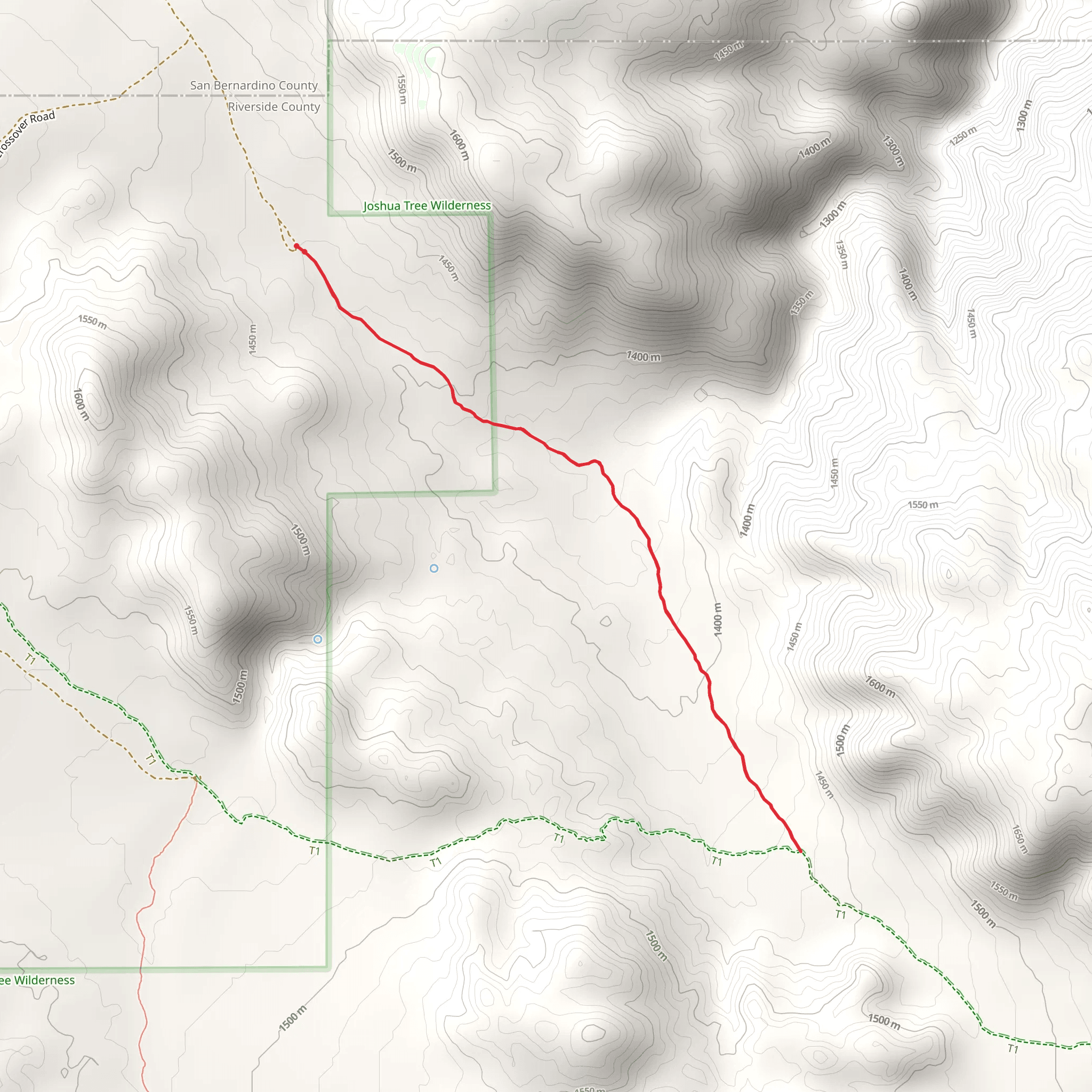 Lower Covington Flat Trail mobile static map