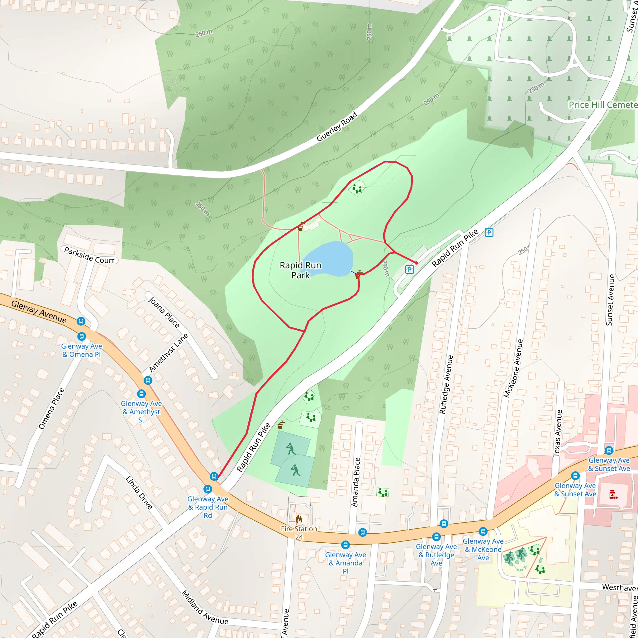 Rapid Run Park Loop mobile static map