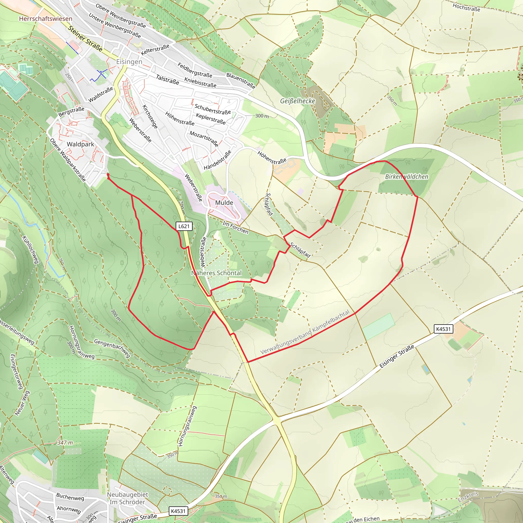 Bußhälde Loop - Eisingen mobile static map