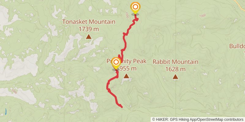 Ryan Cabin via Pacific Northwest Trail stage 2 Map