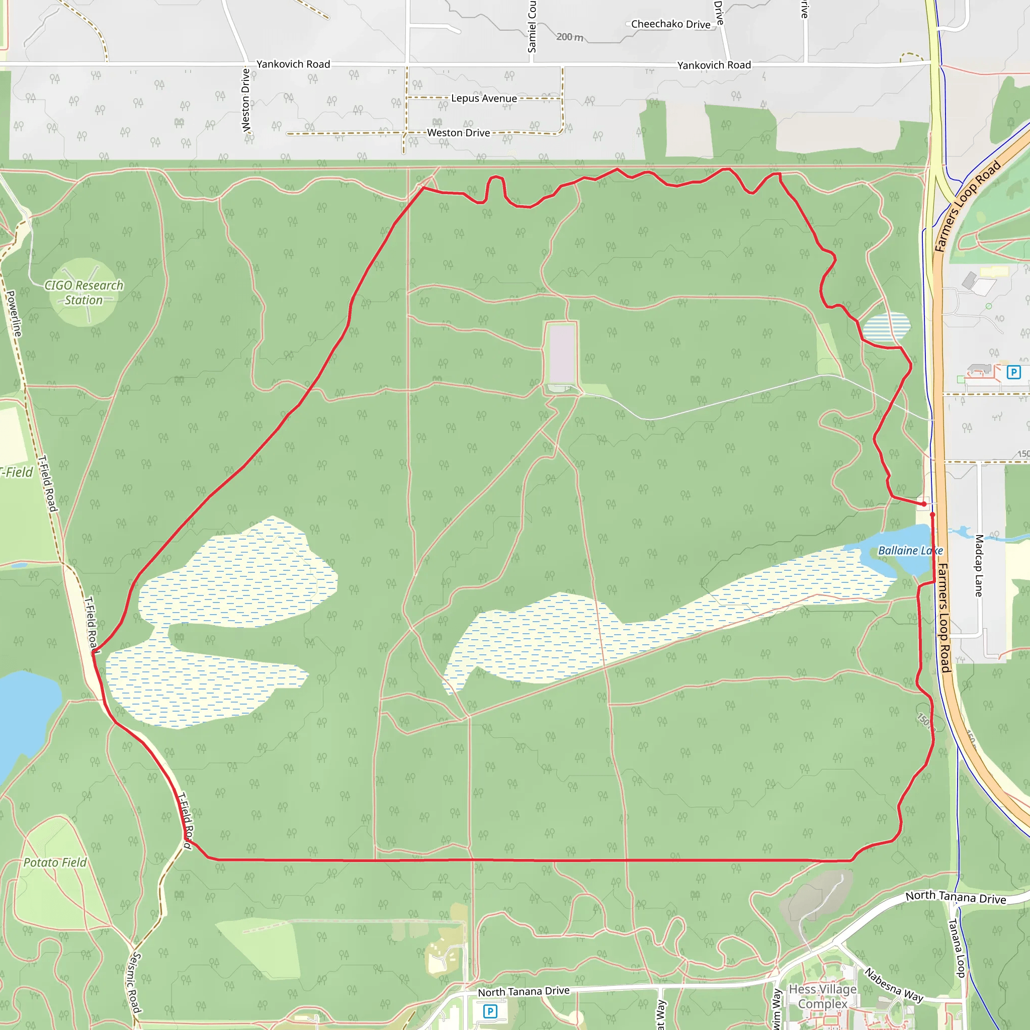 Karl Reishus Trail and Baseline Classic Trail Loop mobile static map