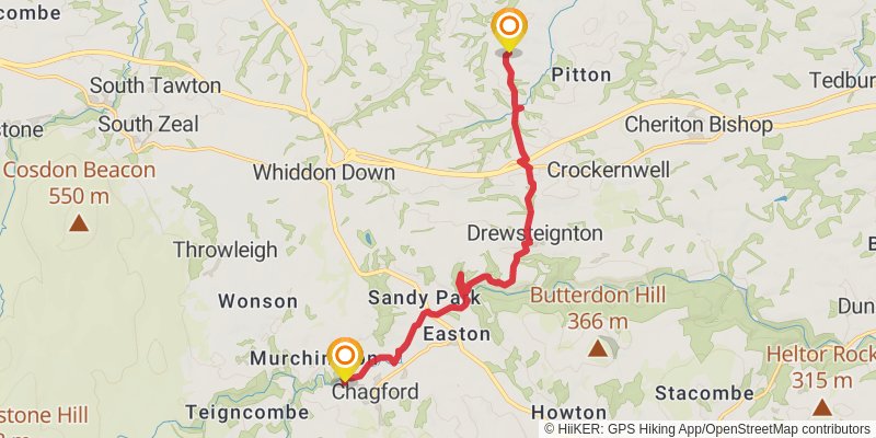 Two Moors Way stage 5 Map