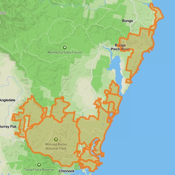 Mimosa Rocks National Park mobile static map