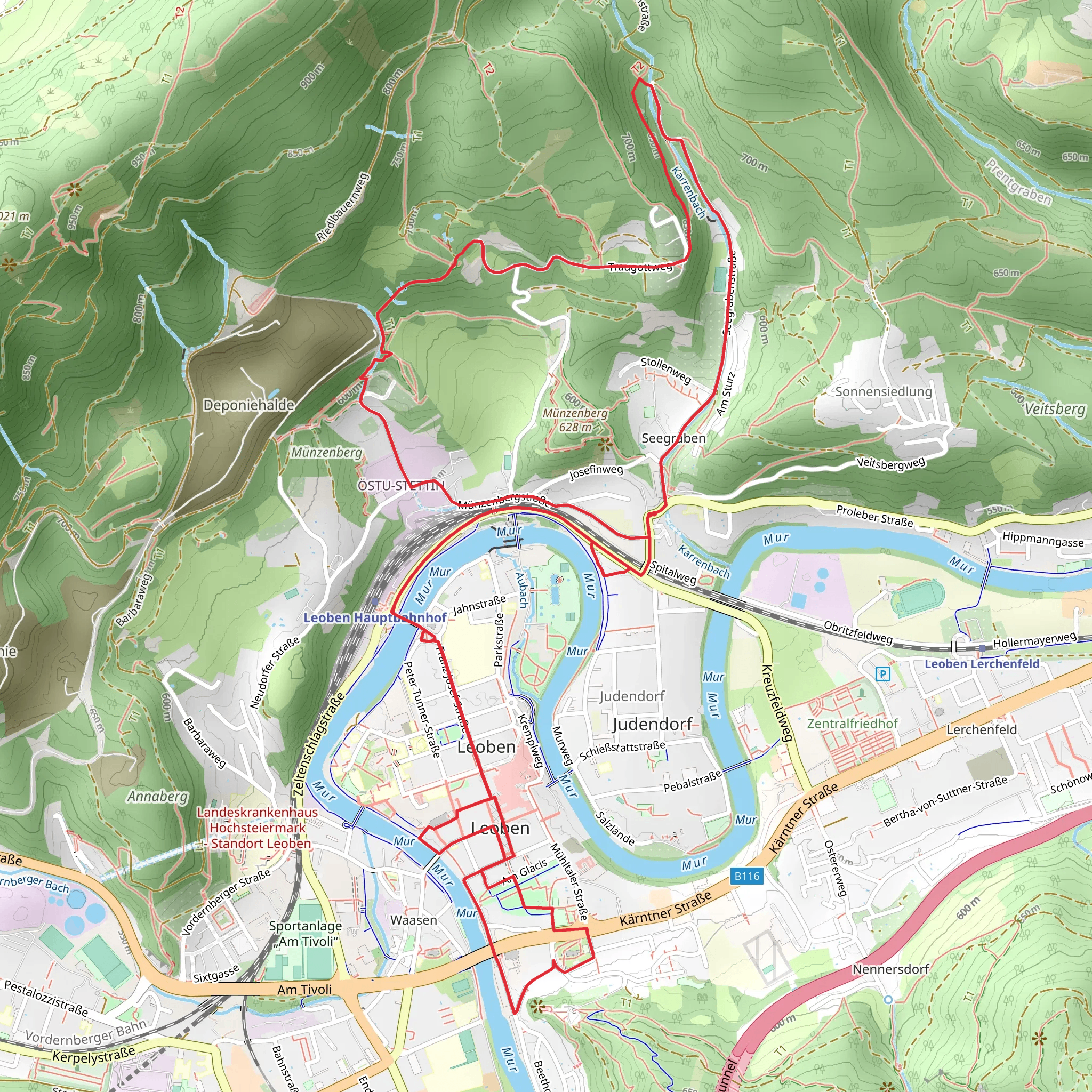 BergZeitReisen Hike mobile static map