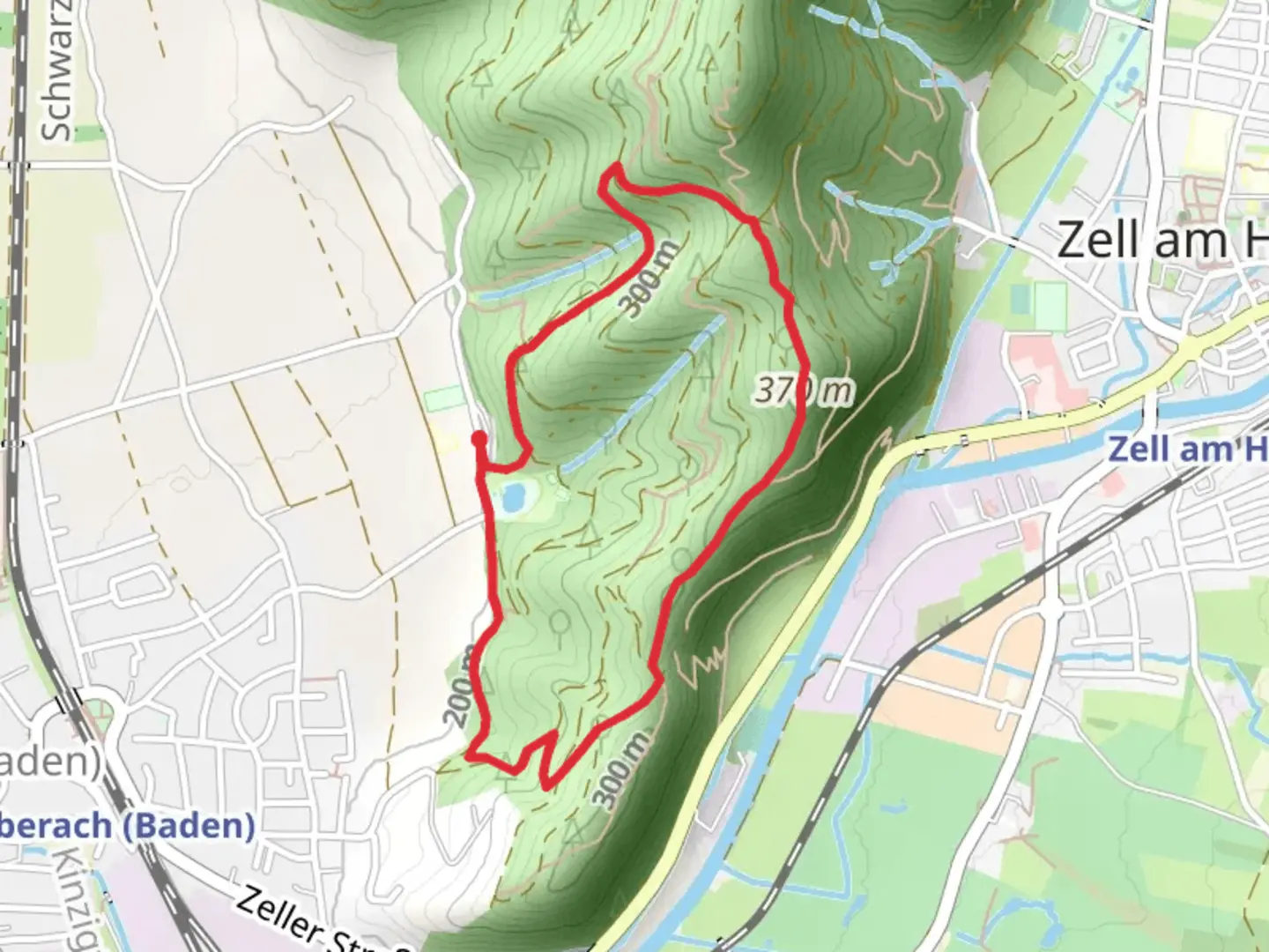 An image depicting the trail Rebeck, Rauher Grund and Haberbuhl Loop and its surrounding area.
