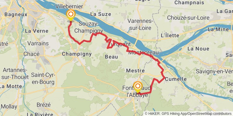 GR 3 - Vallee De La Loire stage 48 Map