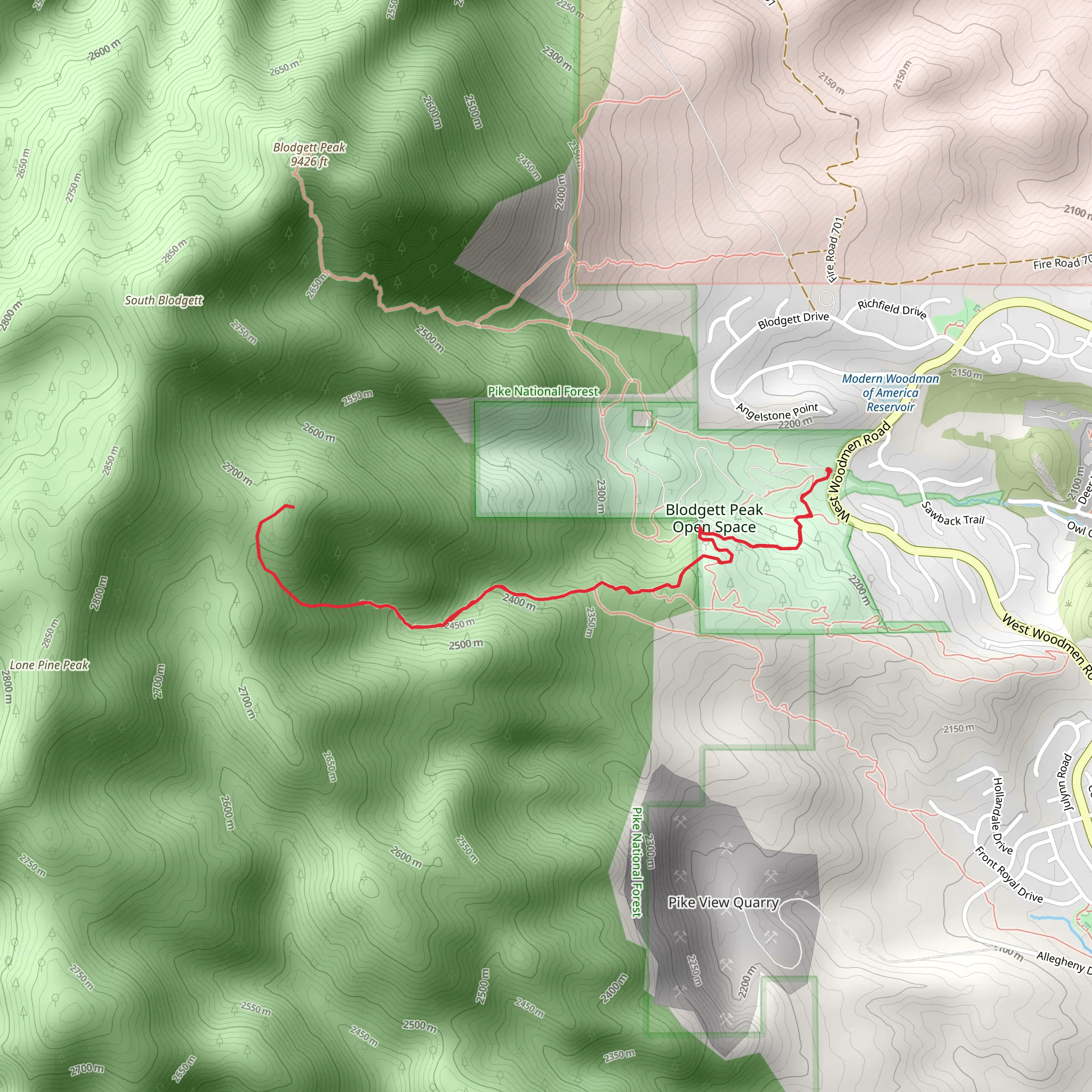 Douglas Fir Trail mobile static map